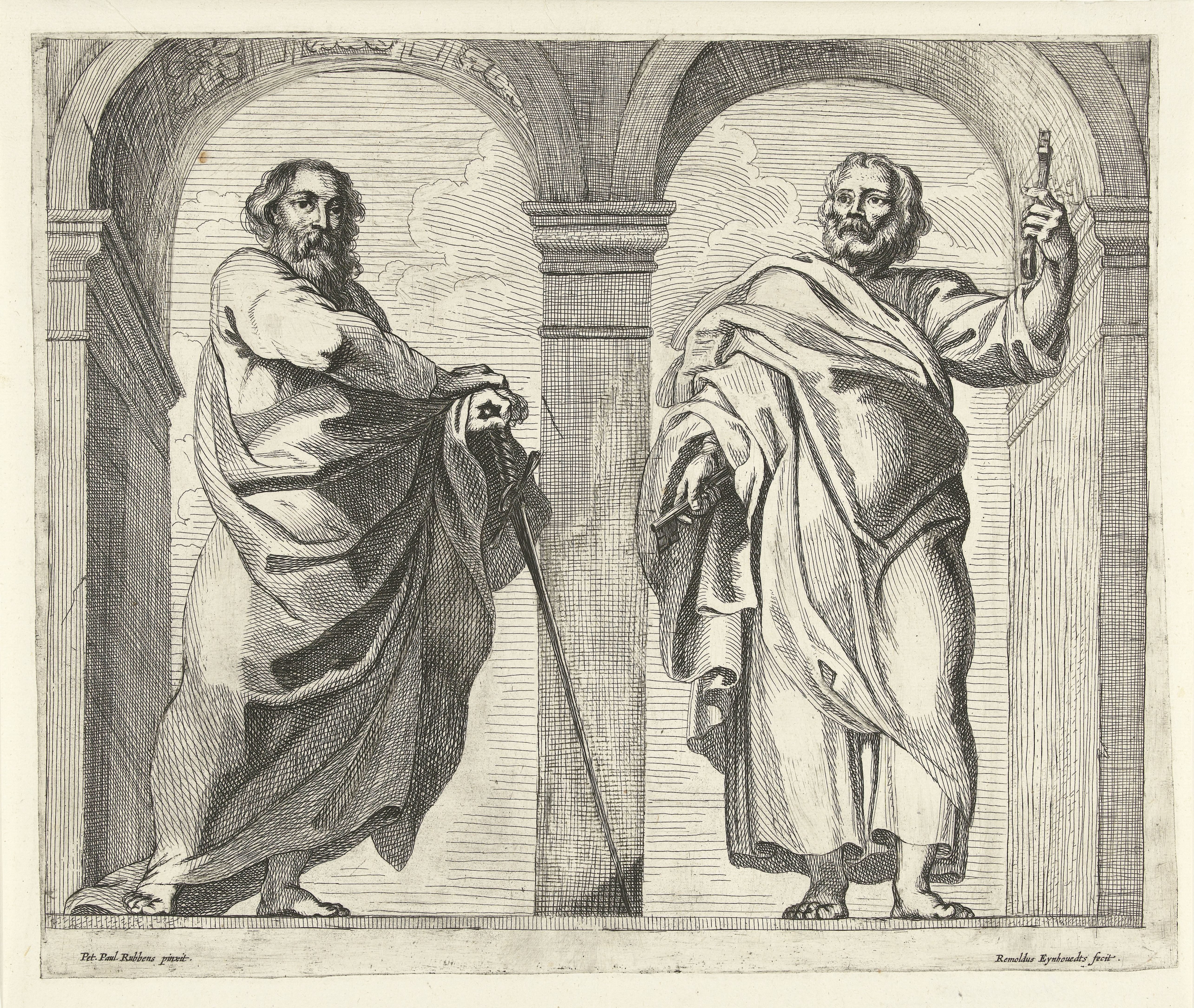 Petrus en Paulus in een vestibule