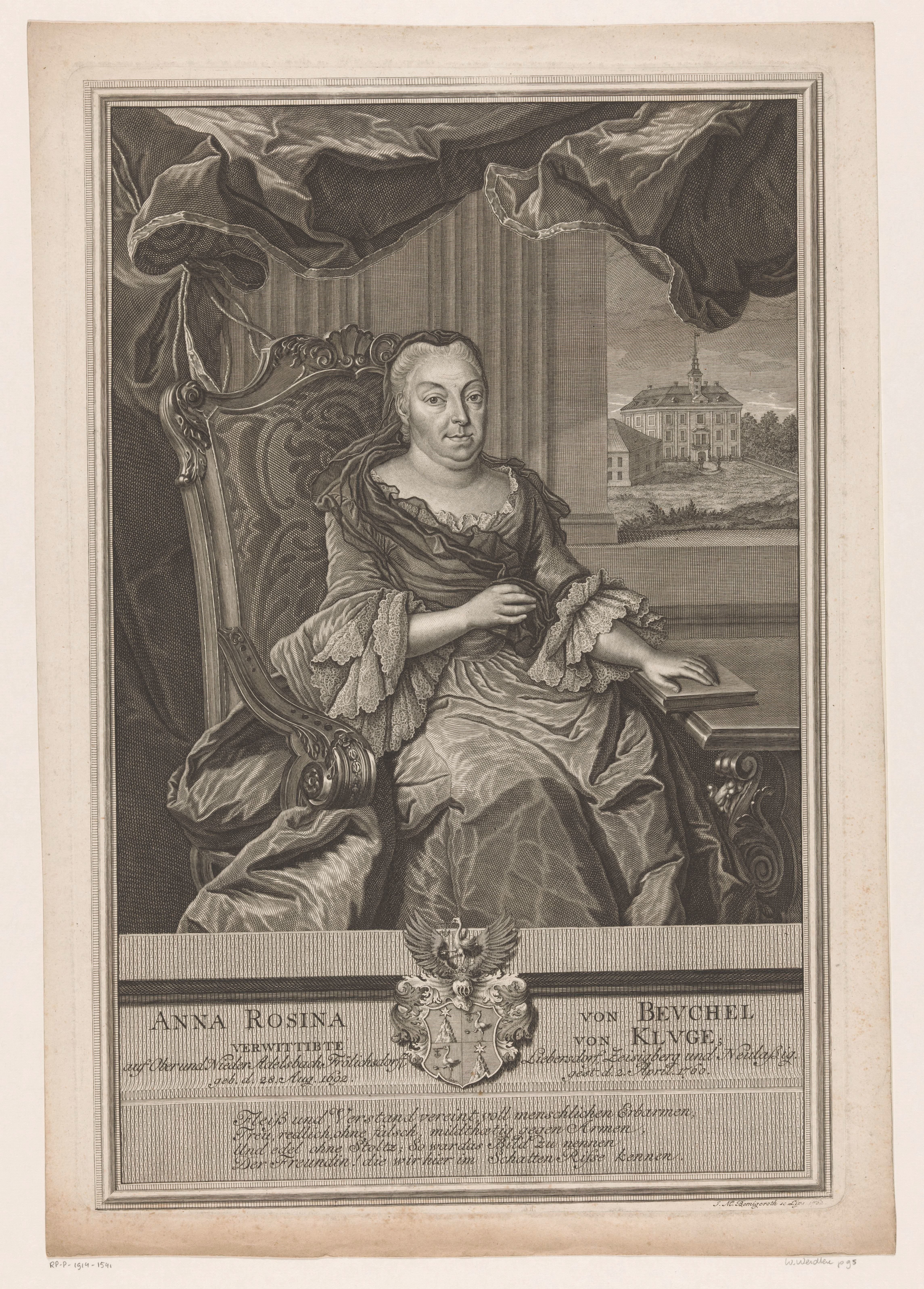 Portret van Anna Rosina von Kluge