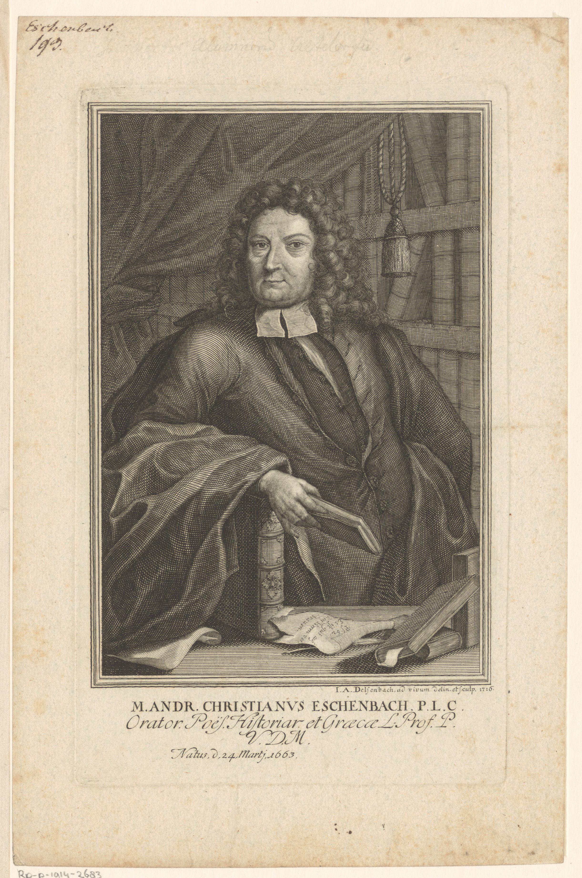 Portret van Andreas Christian Eschenbach