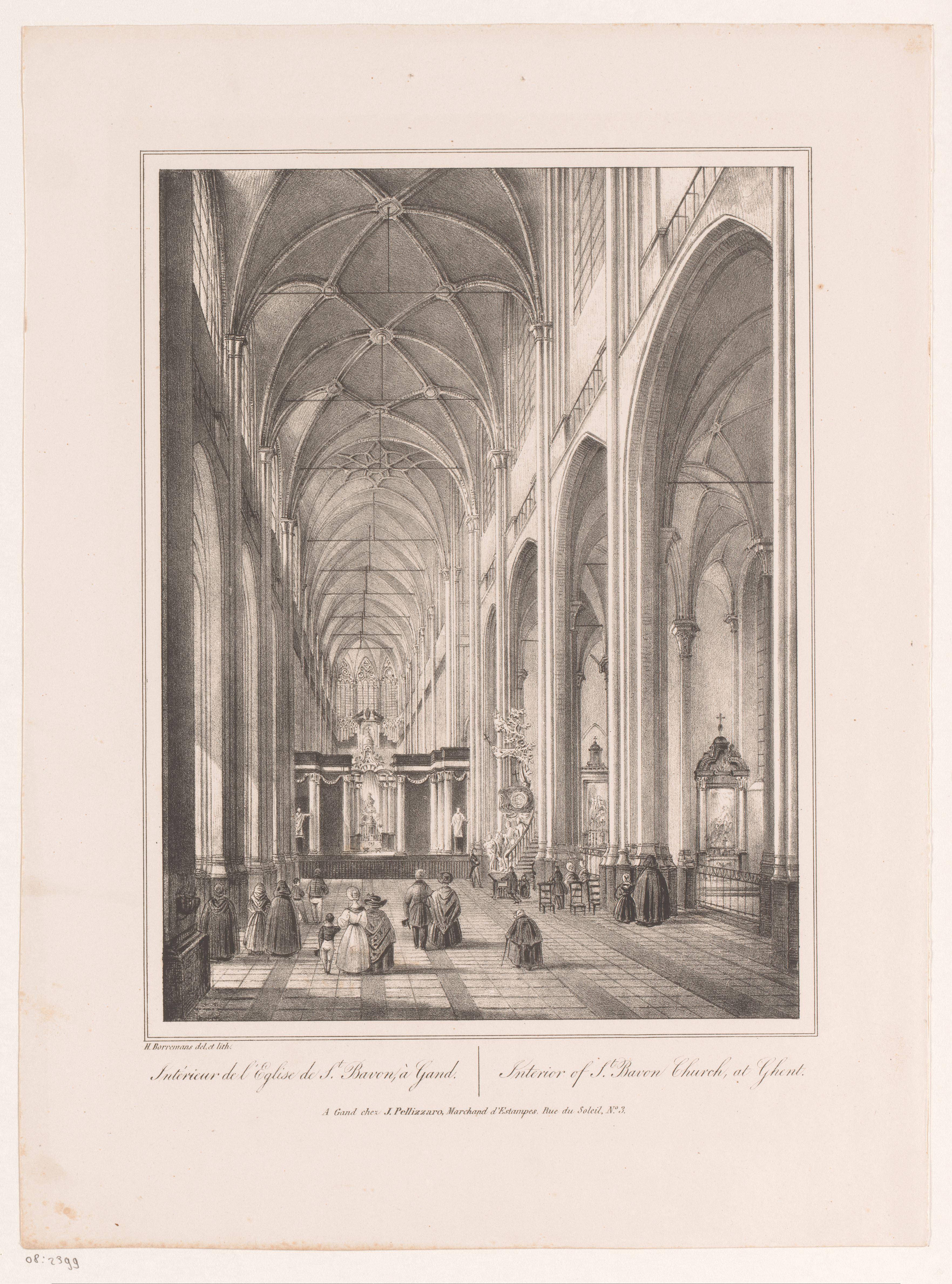 Interieur van de Sint-Baafskathedraal te Gent