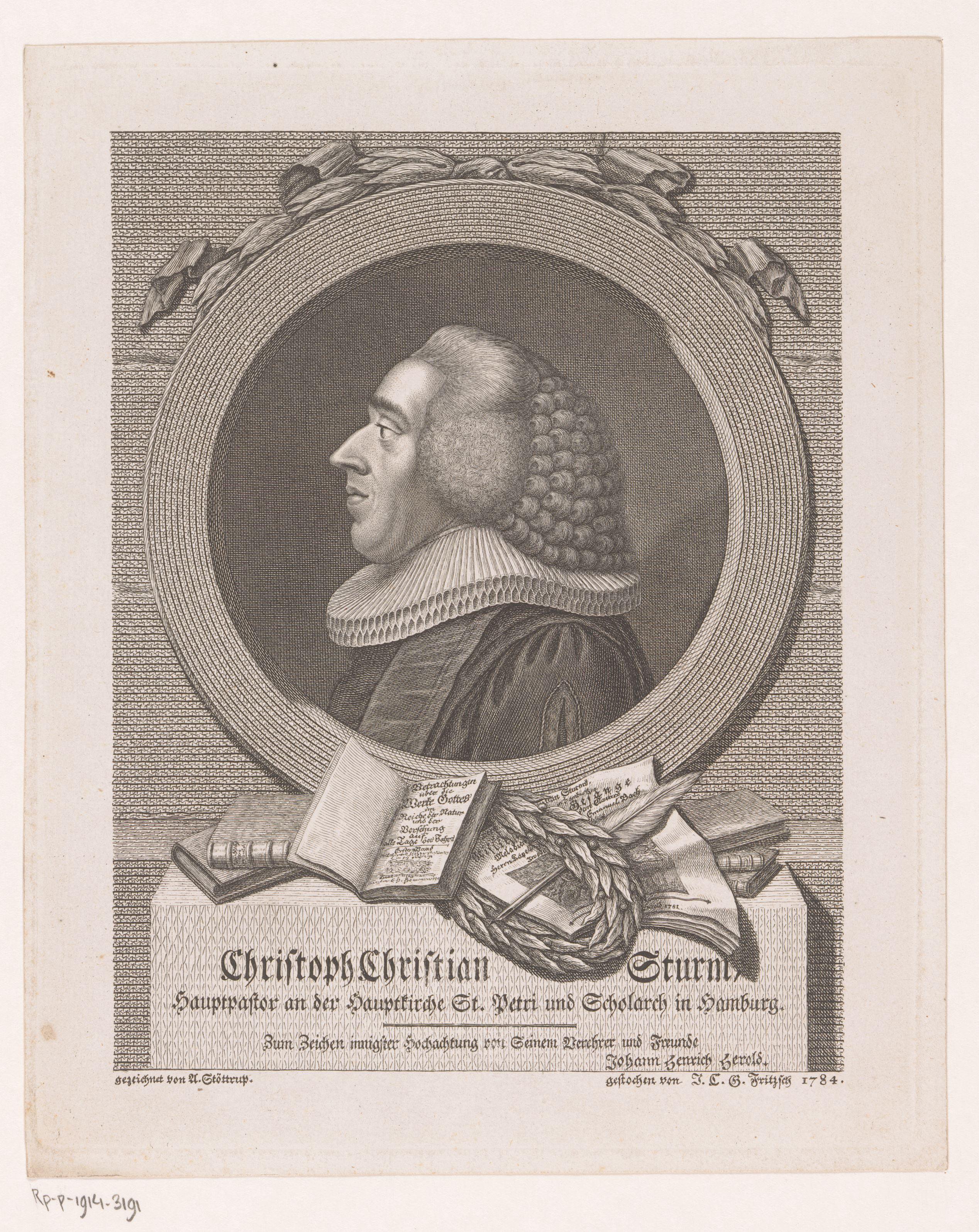 Portret van Christoph Christian Sturm