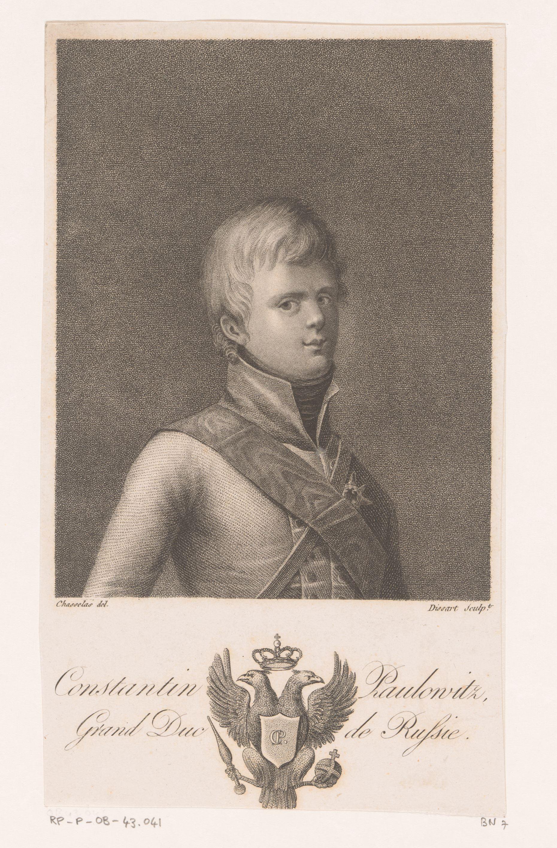 Portret van Constantijn Pavlovitsj van Rusland
