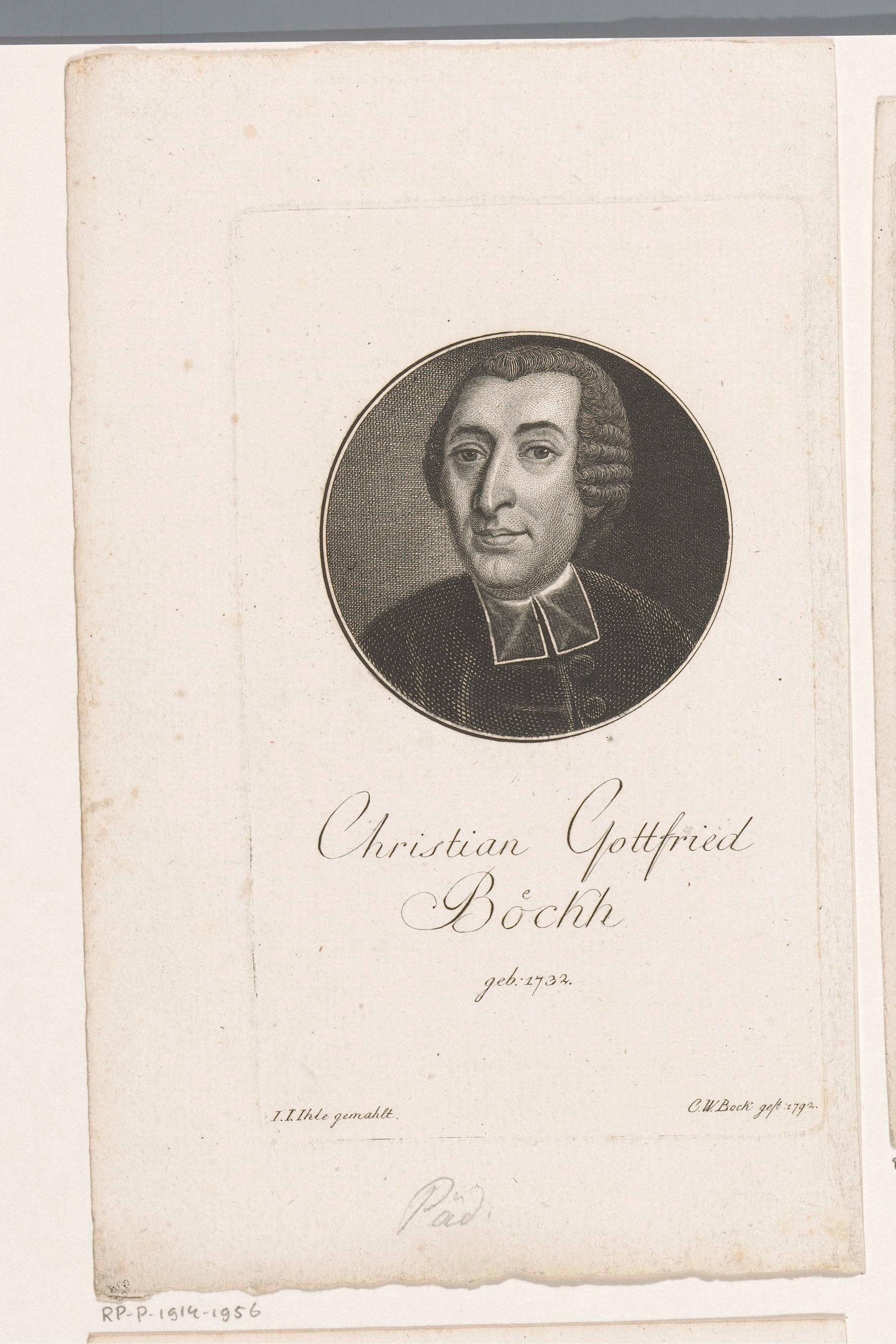 Portret van Christian Gottfried Boeckh