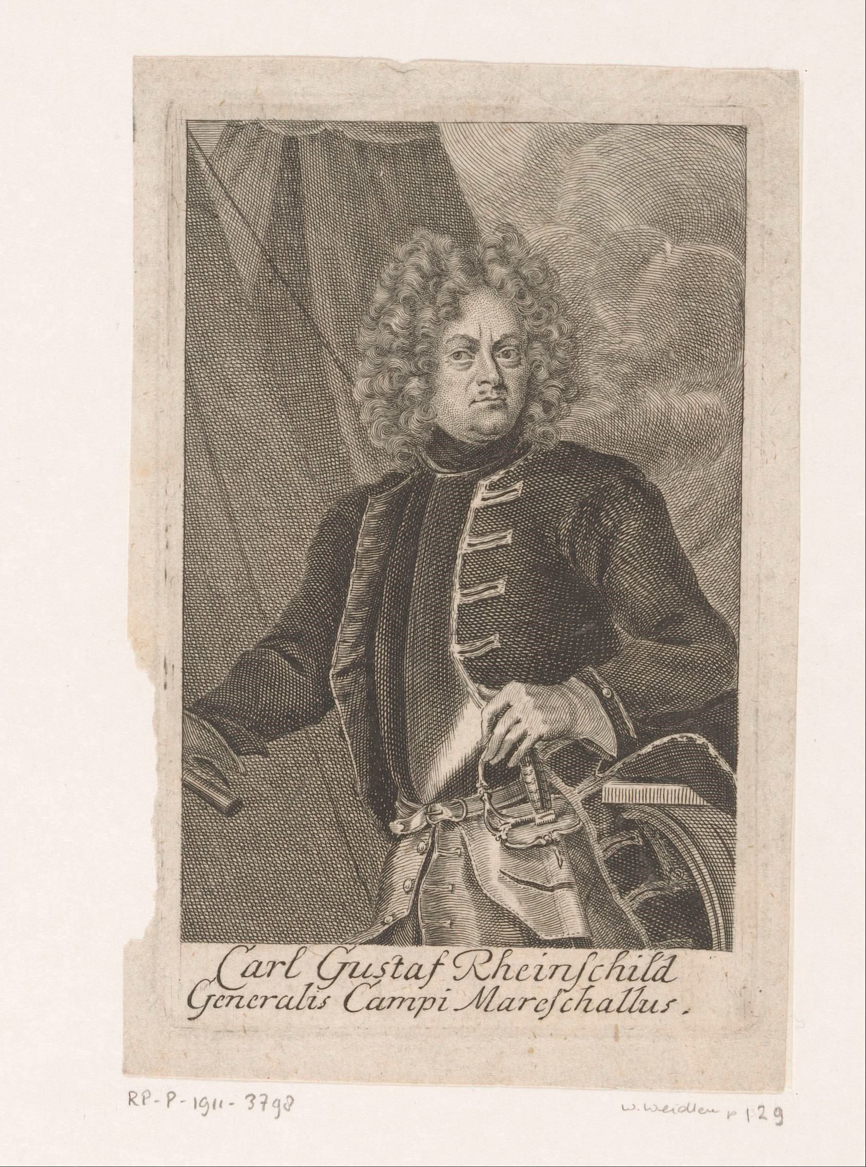 Portret van Carl Gustaf Rehnskiöld