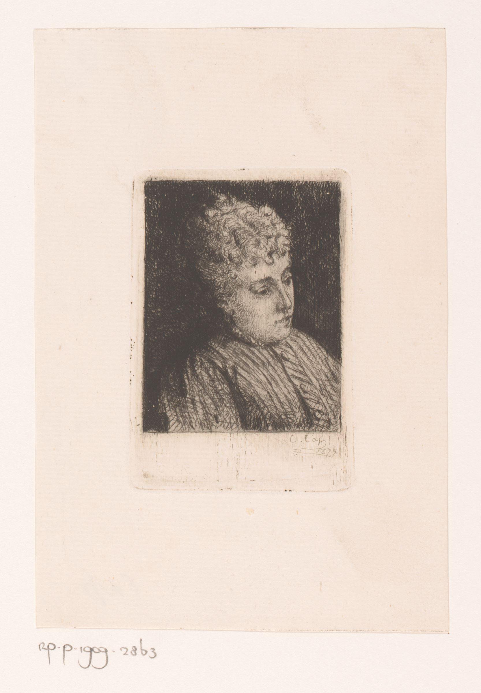 Portret van een jonge vrouw, borstbeeld