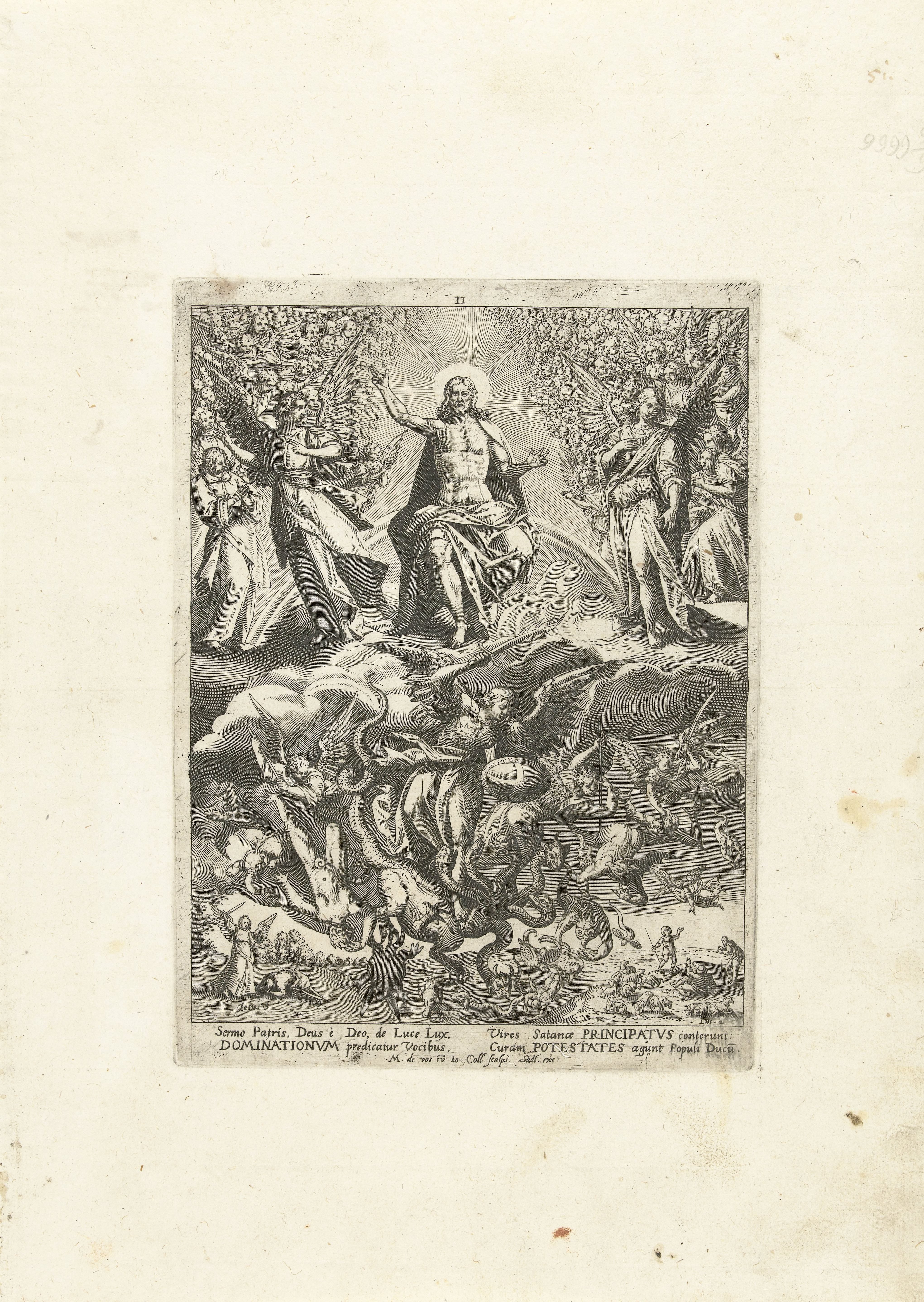 Christus met de engelen van middelste orde