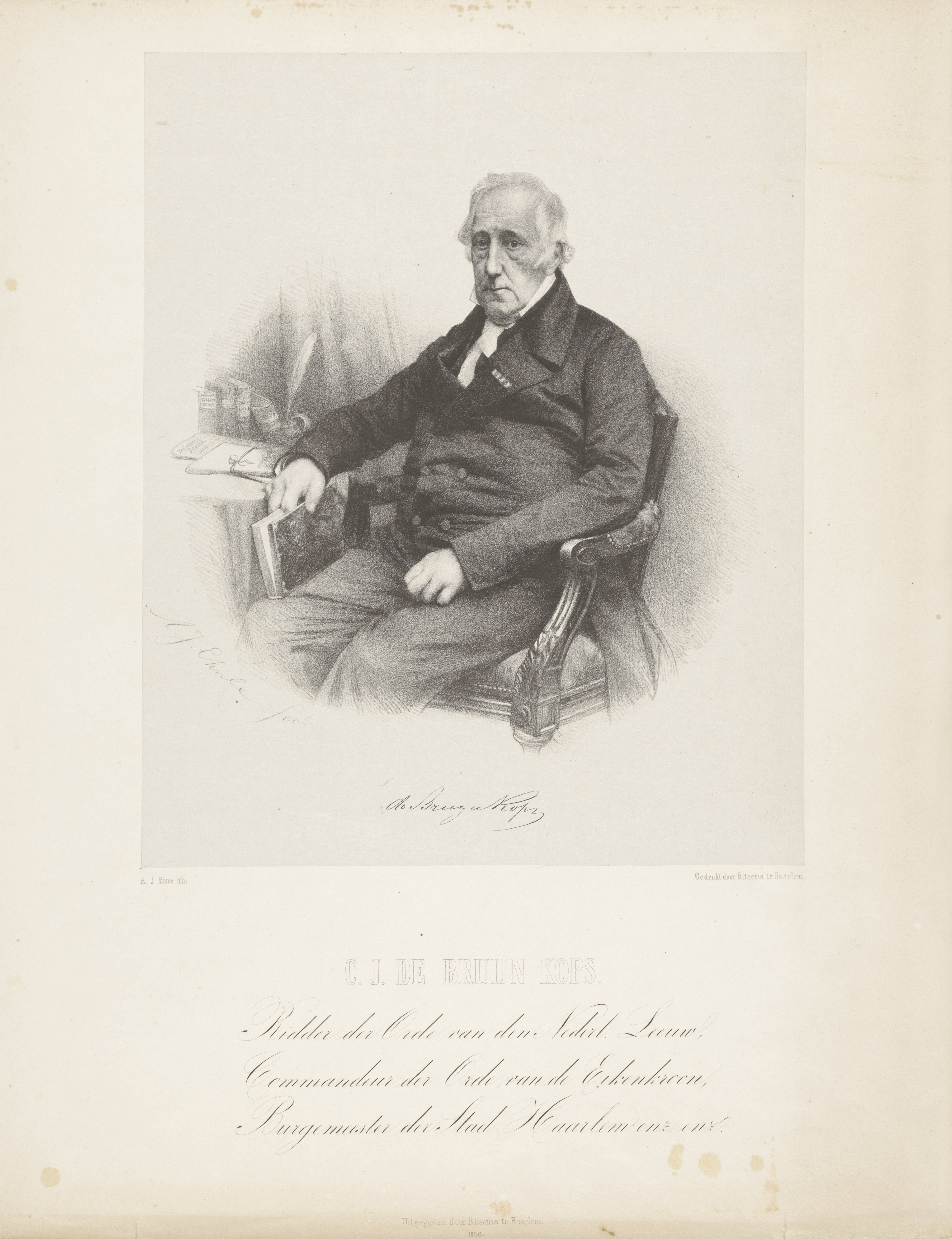 Portret van Cornelis Johannes de Bruyn Kops