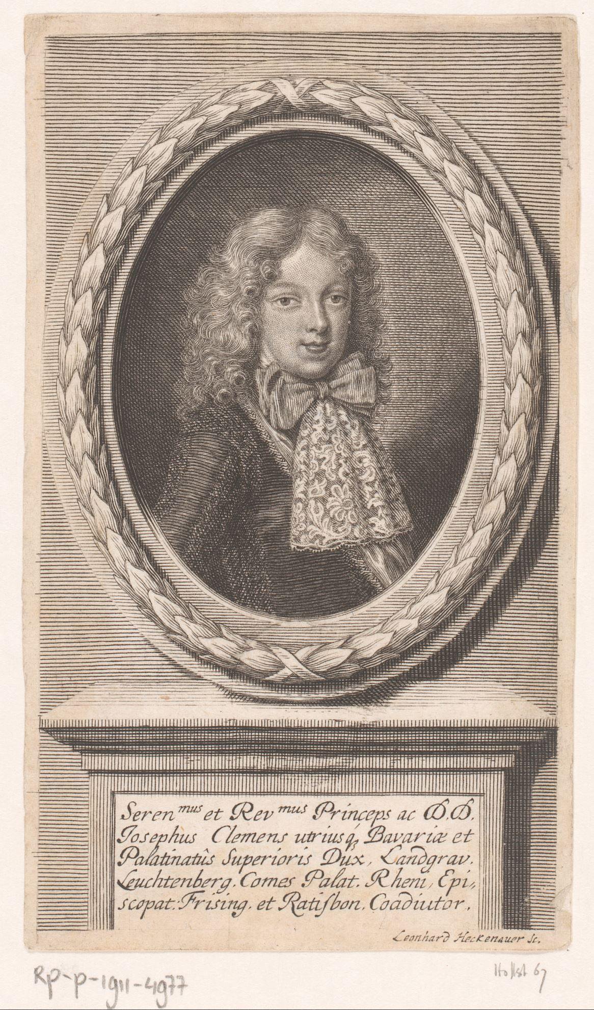 Portret van Jozef Klemens van Beieren