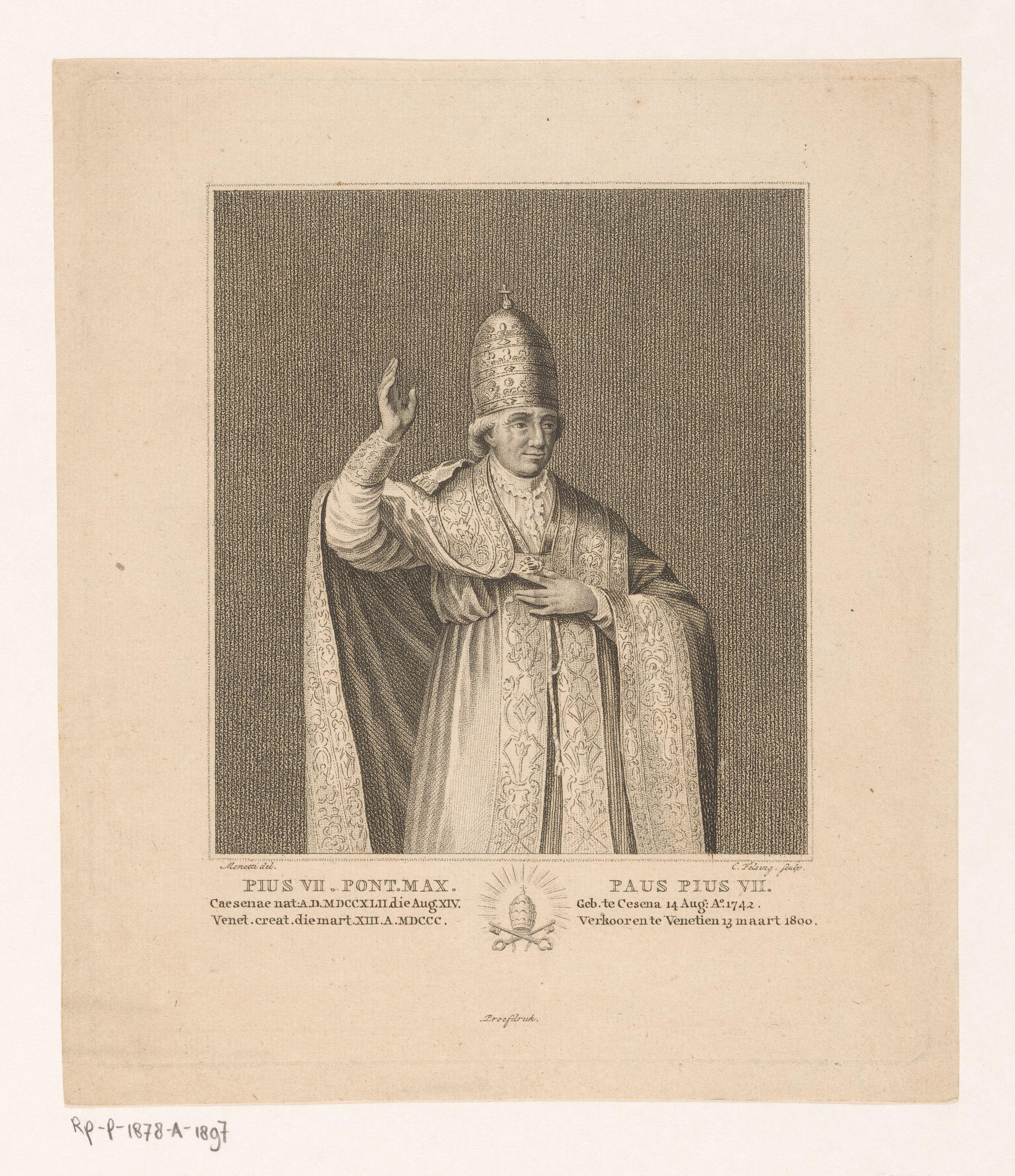 Portret van paus Pius VII