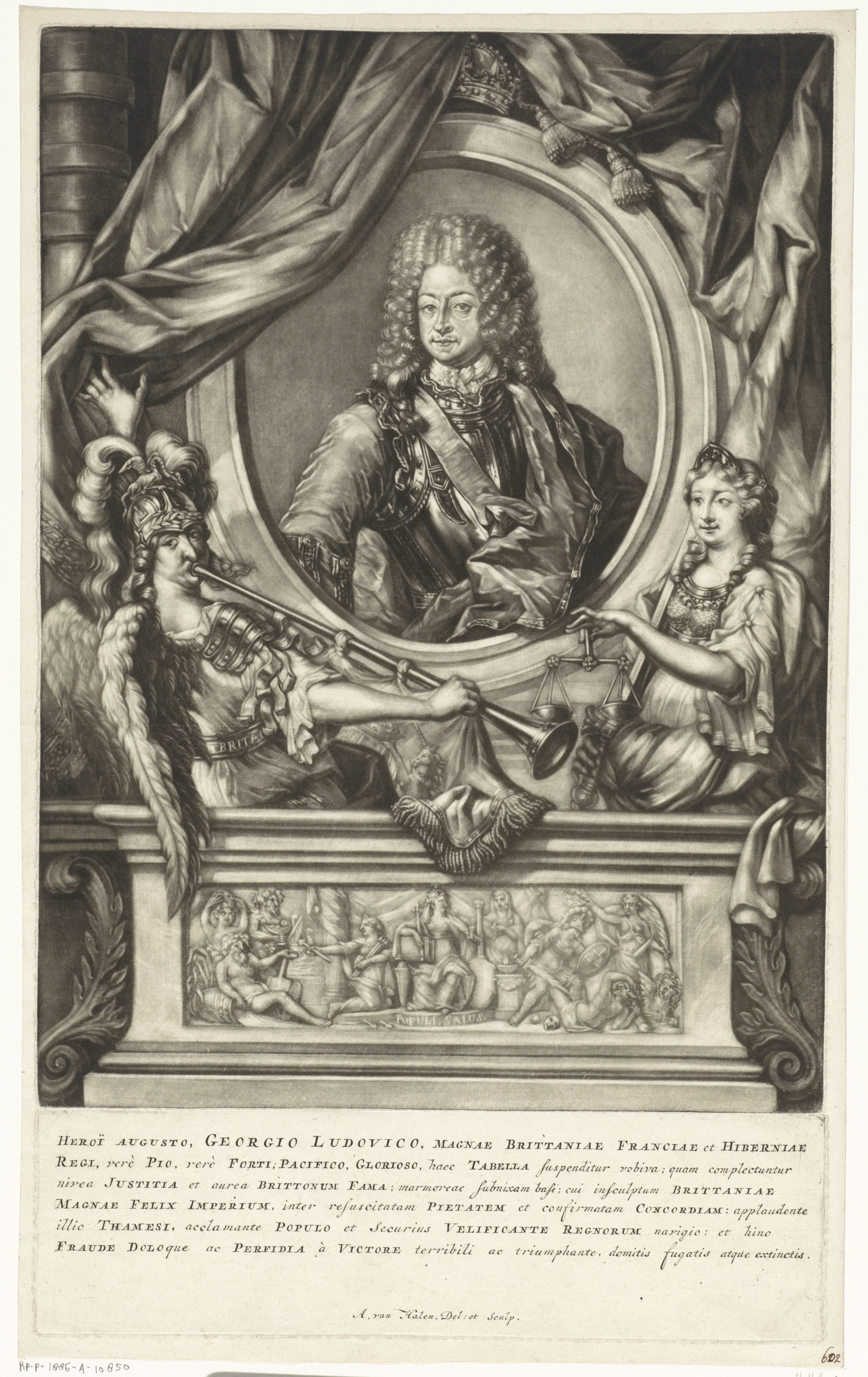 Portret van koning George I van Groot-Brittannië