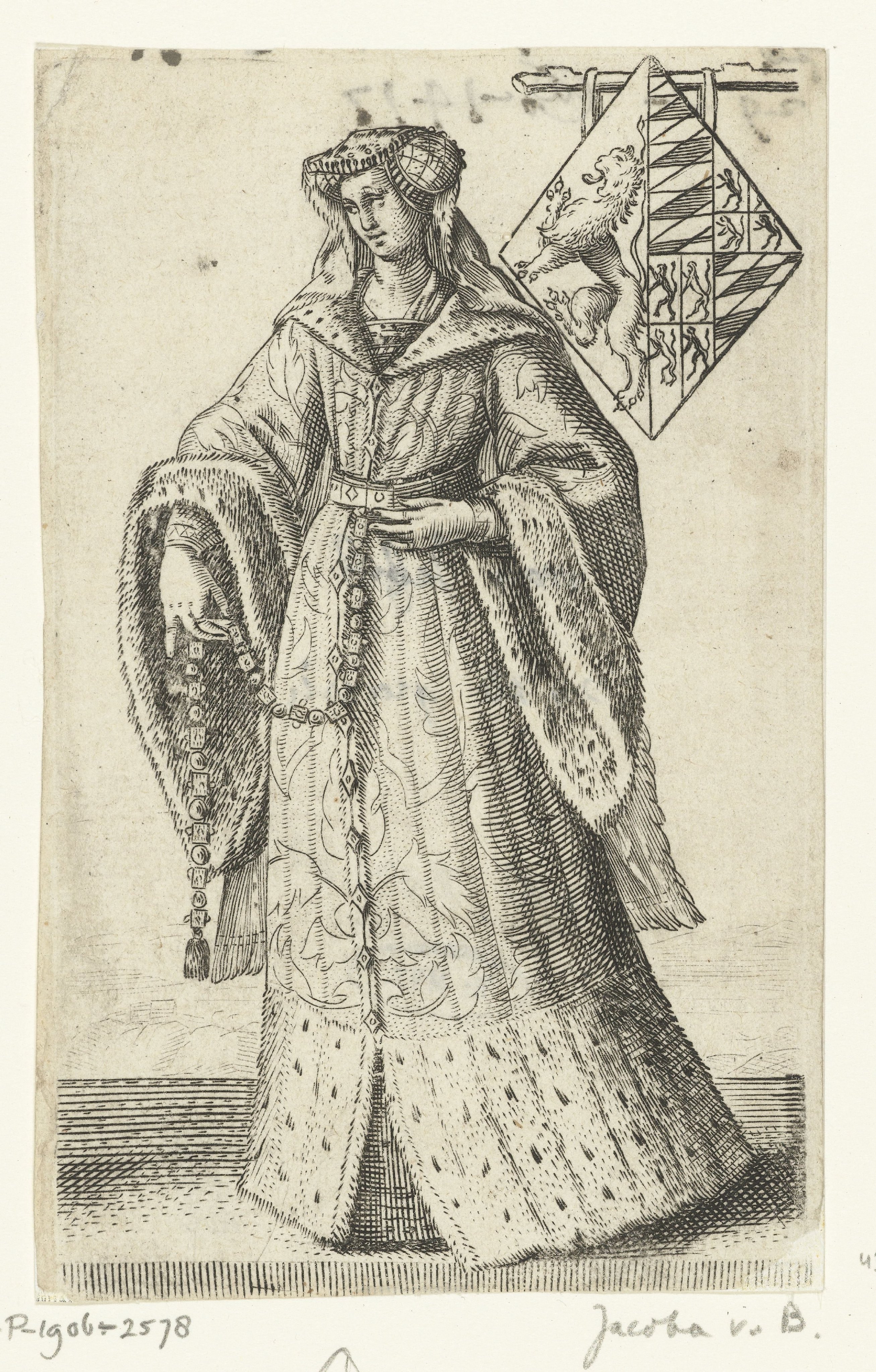 Portret van Jacoba van Beieren, gravin van Holland, Zeeland en Henegouwen