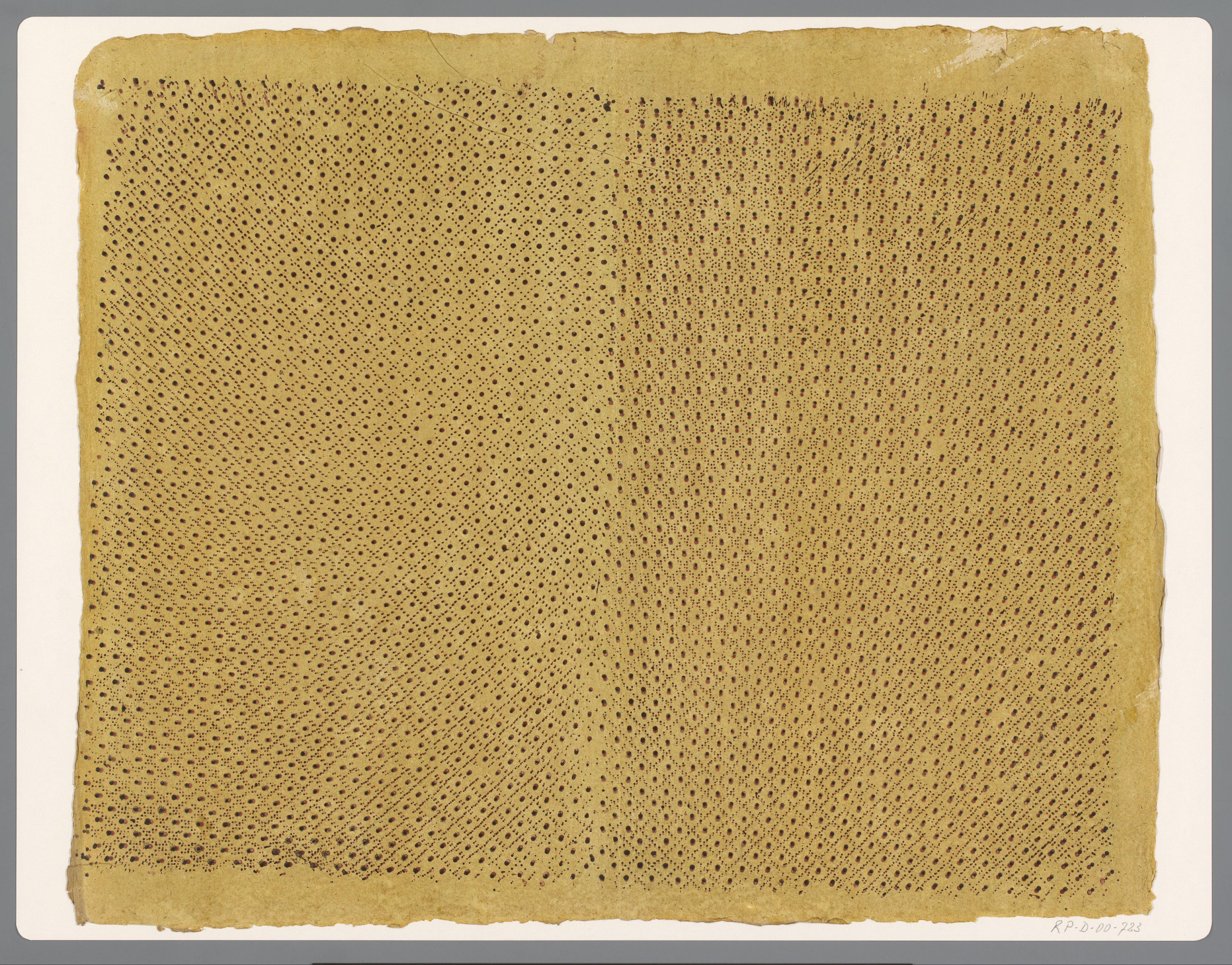 Blad met ruitenpatroon van punten