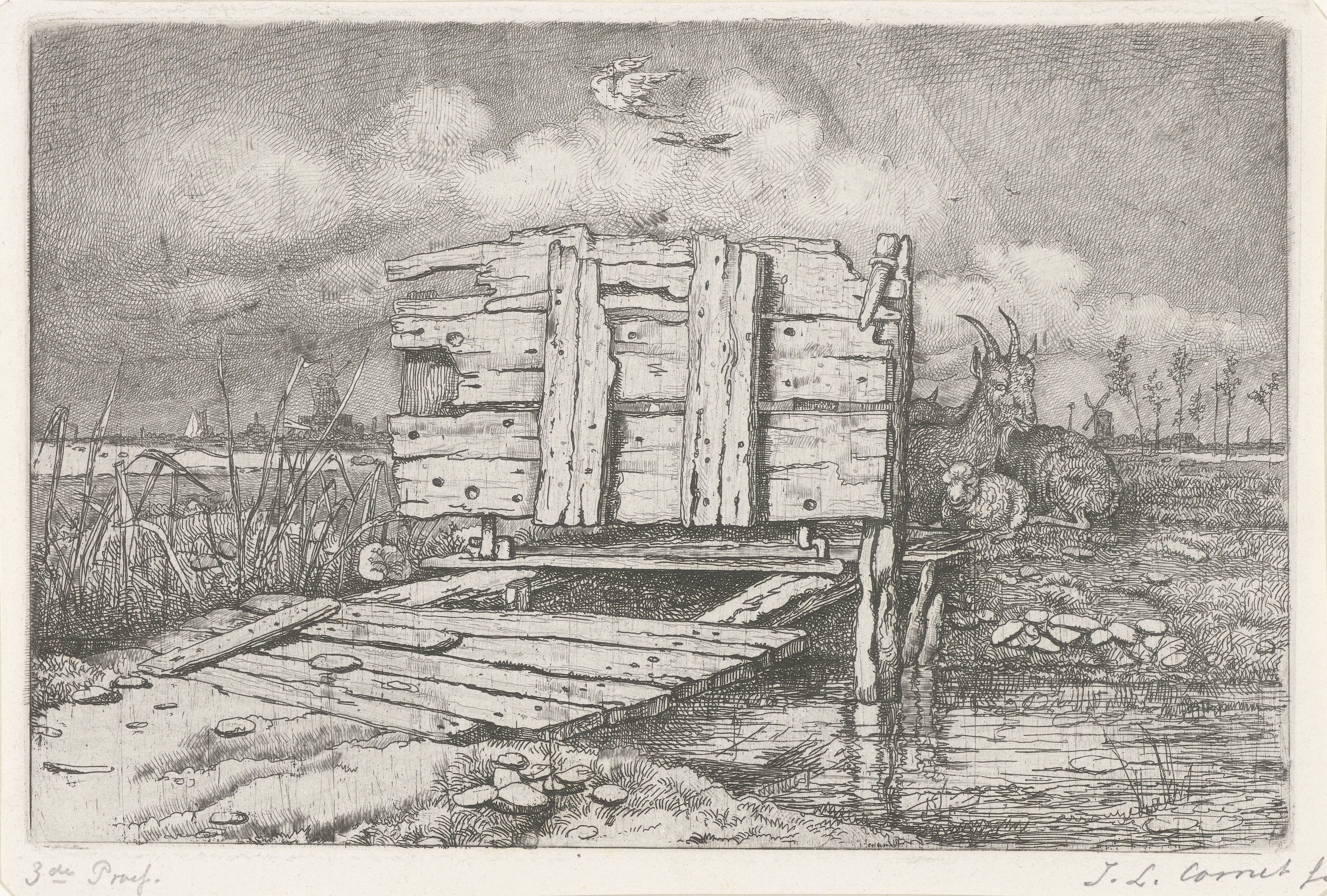 Brugje over een beek