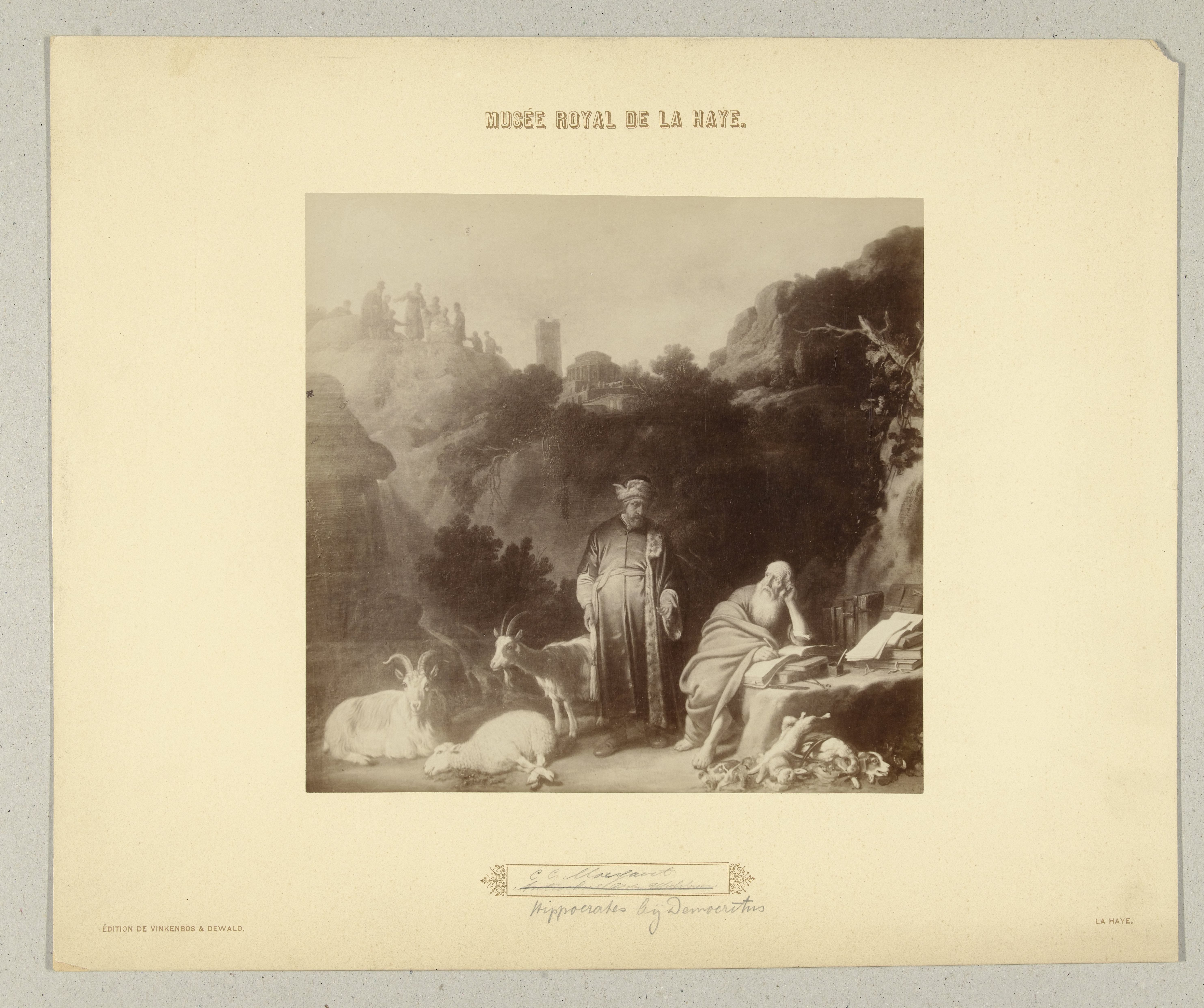 Schilderij door C.C. Moeyaert, Hippocrates bij Democritus