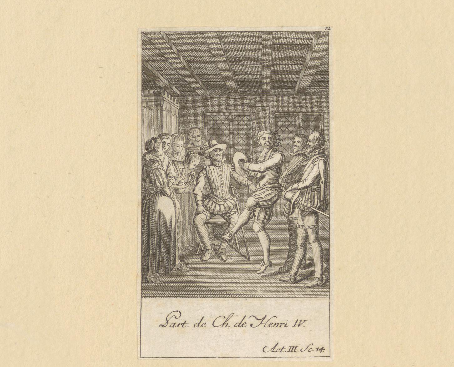 Gezelschap verzameld rond Hendrik IV