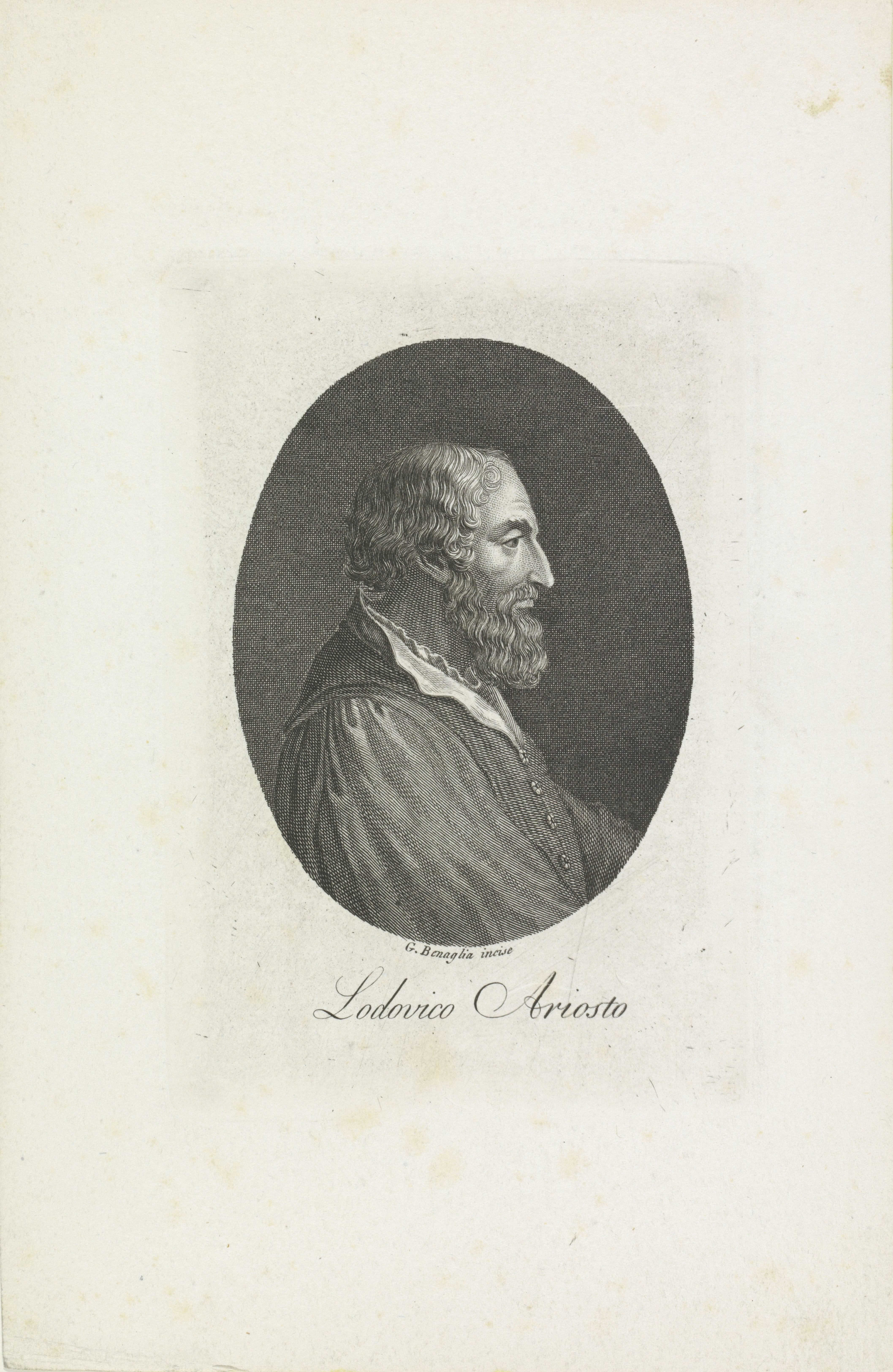 Portret van dichter Ludovico Ariosto