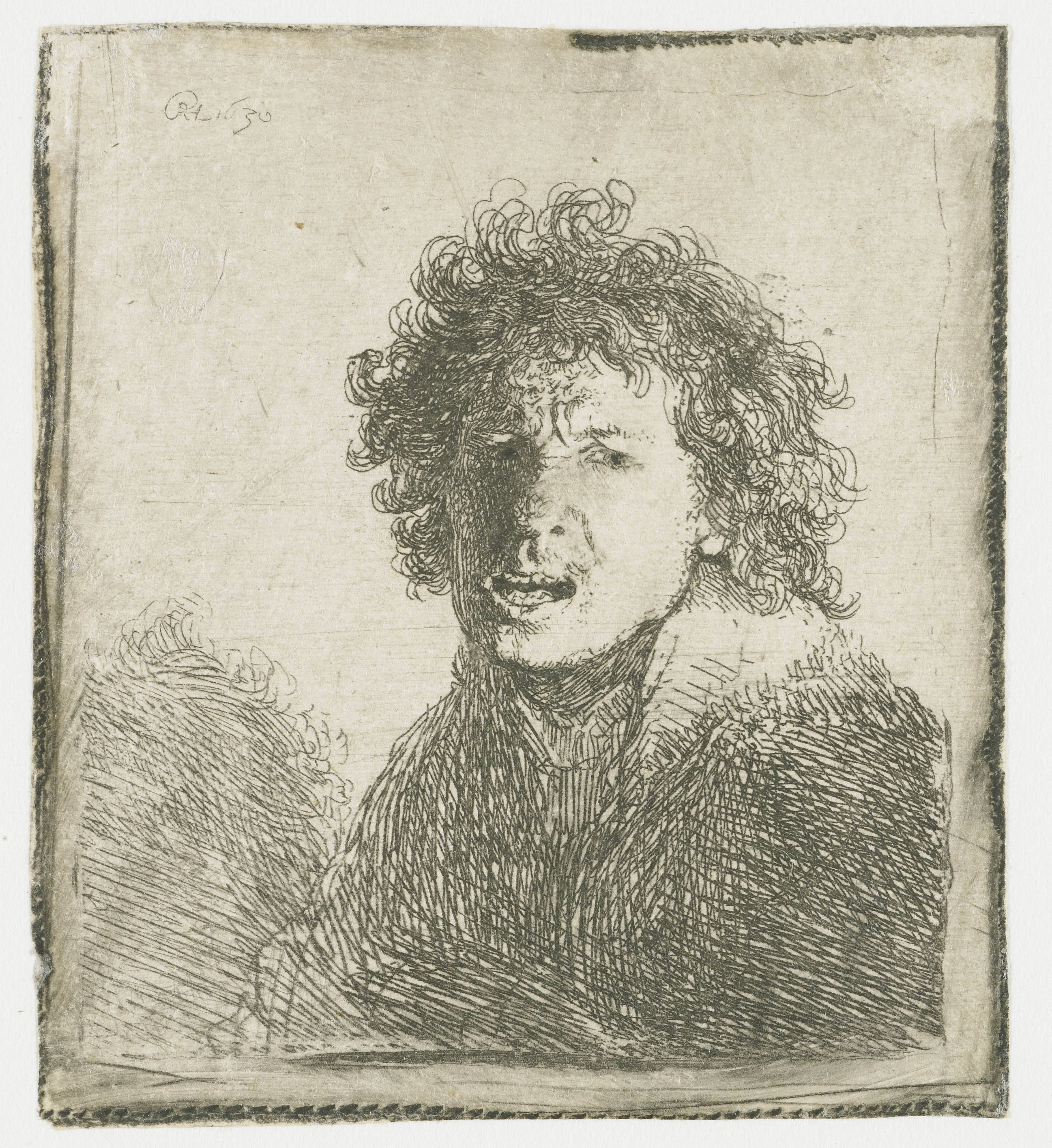 Self-portrait Open-mouthed, as if Shouting