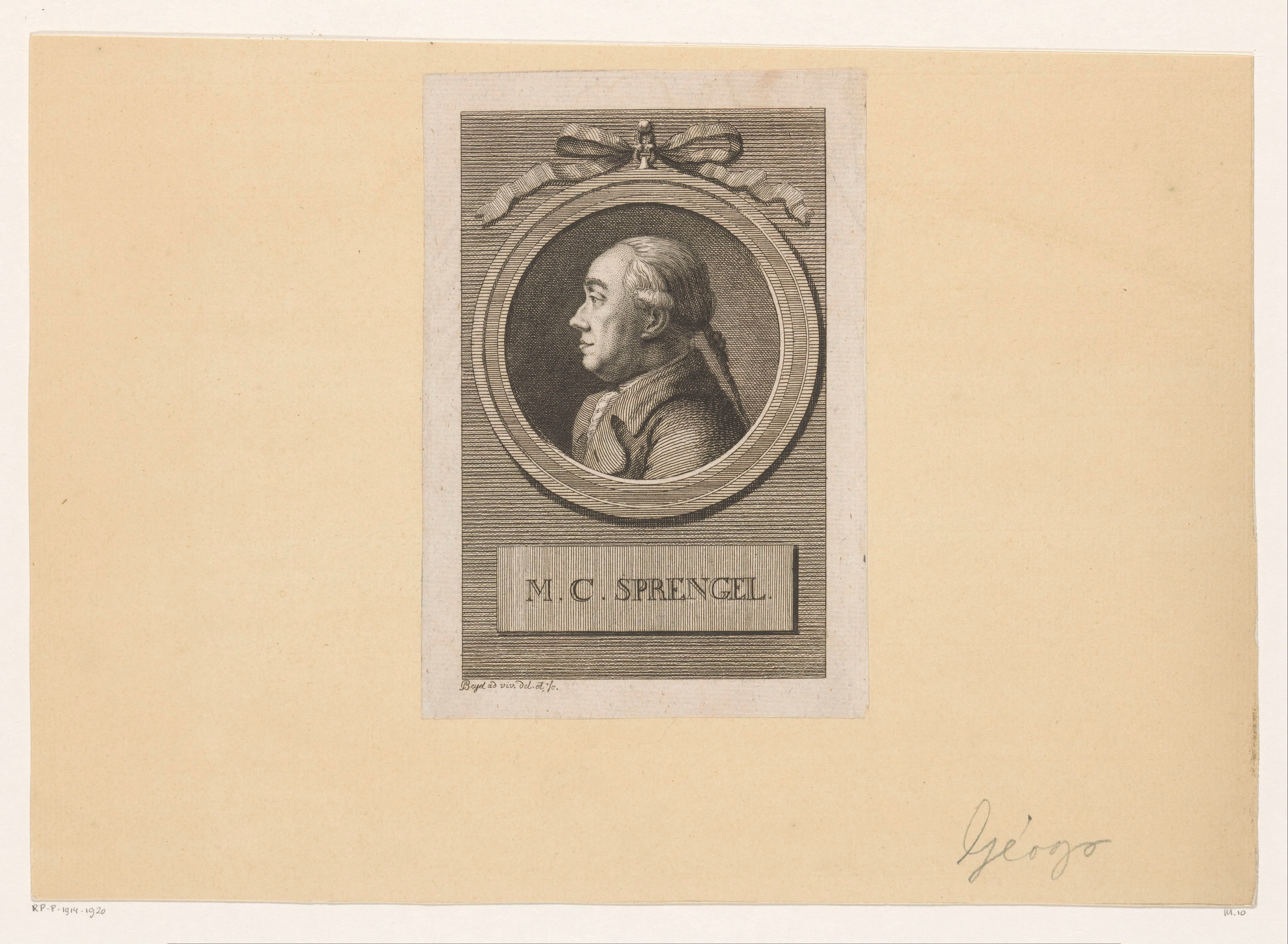 Portret van Matthias Christian Sprengel