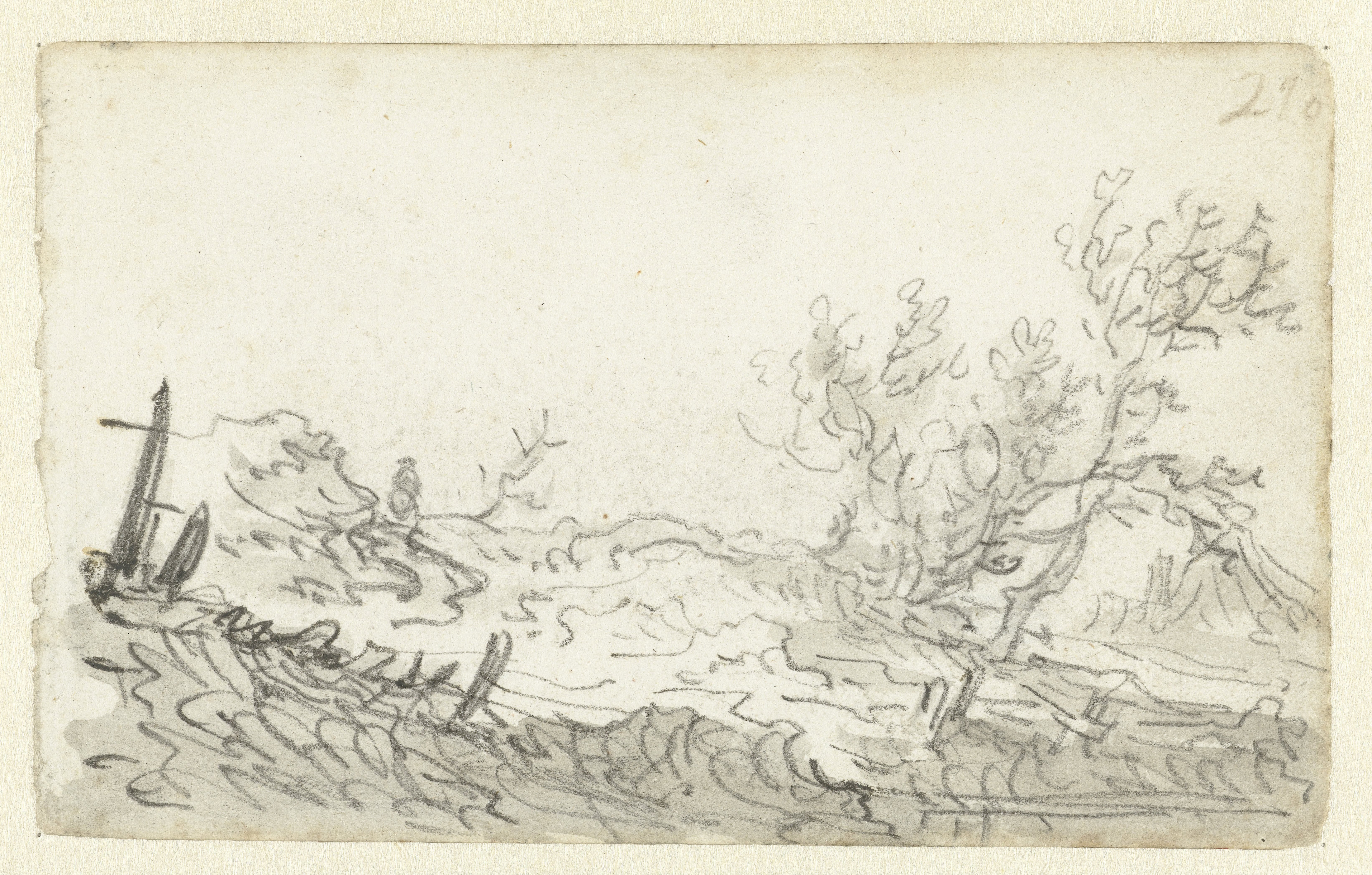 Duinlandschap met bomen