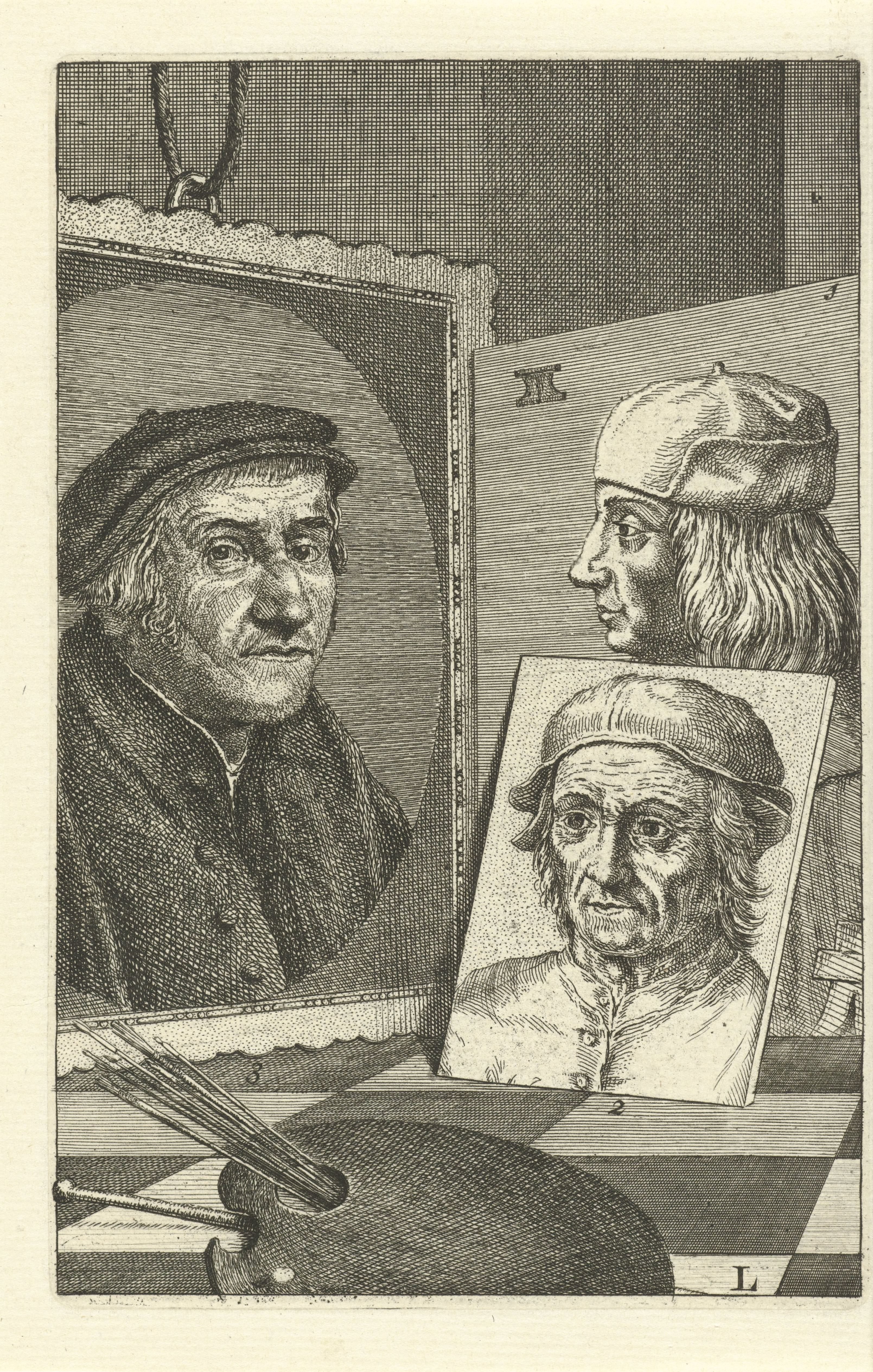 Portretten van Quinten Massijs I, Jheronimus Bosch en Aertgen van Leyden
