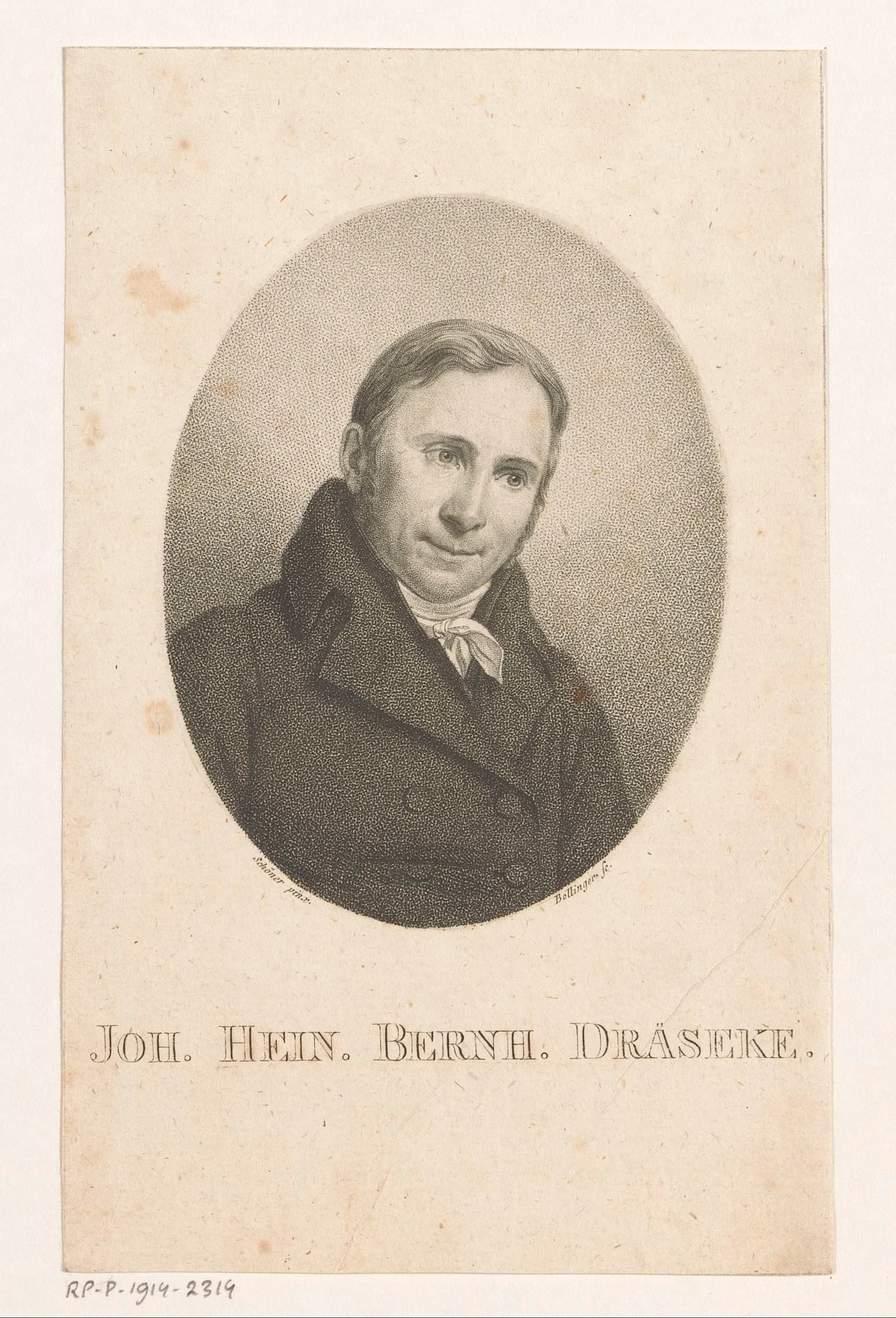 Portret van Johann Heinrich Bernhard Dräseke