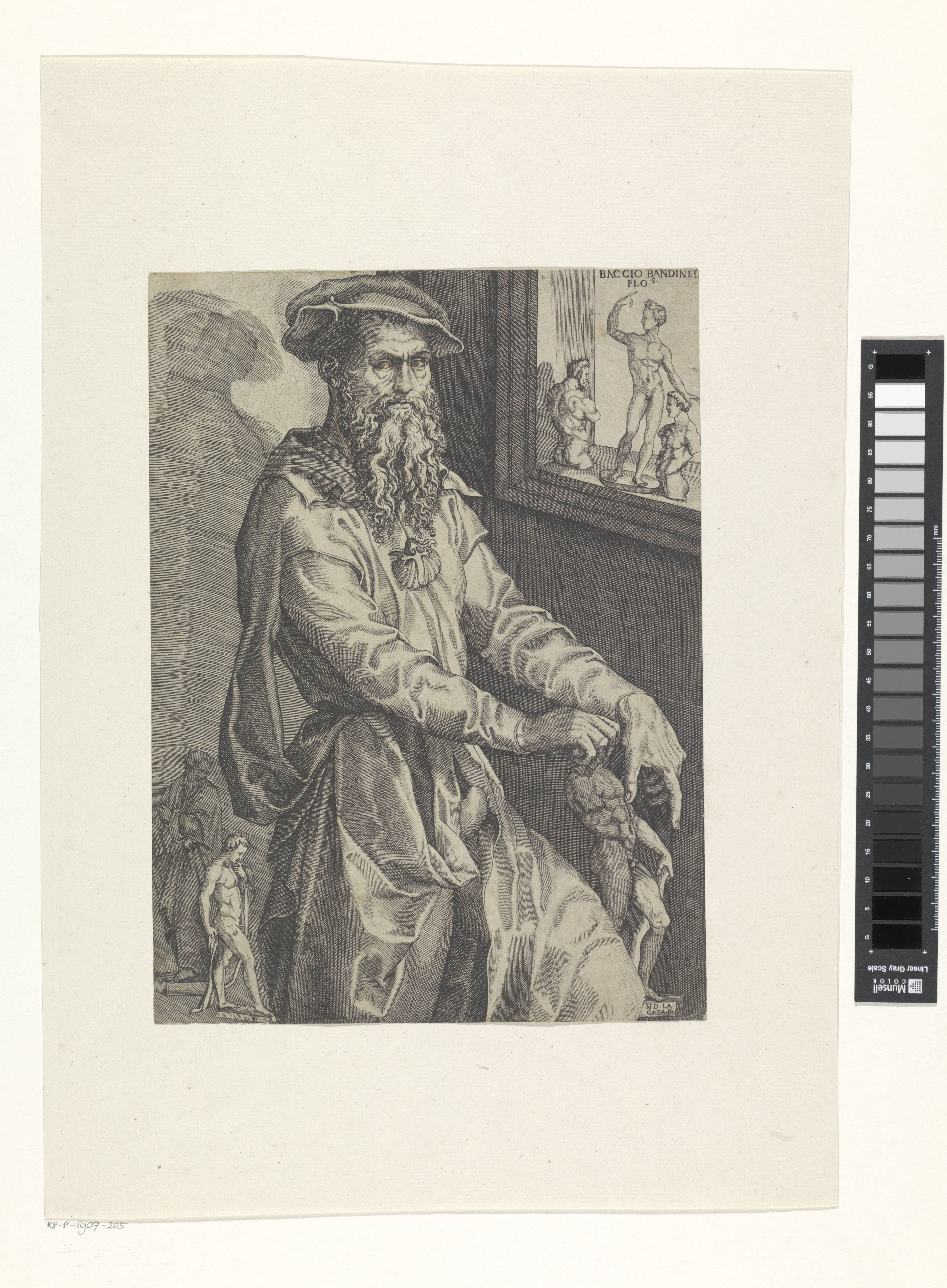 Portret van beeldhouwer Baccio Bandinelli