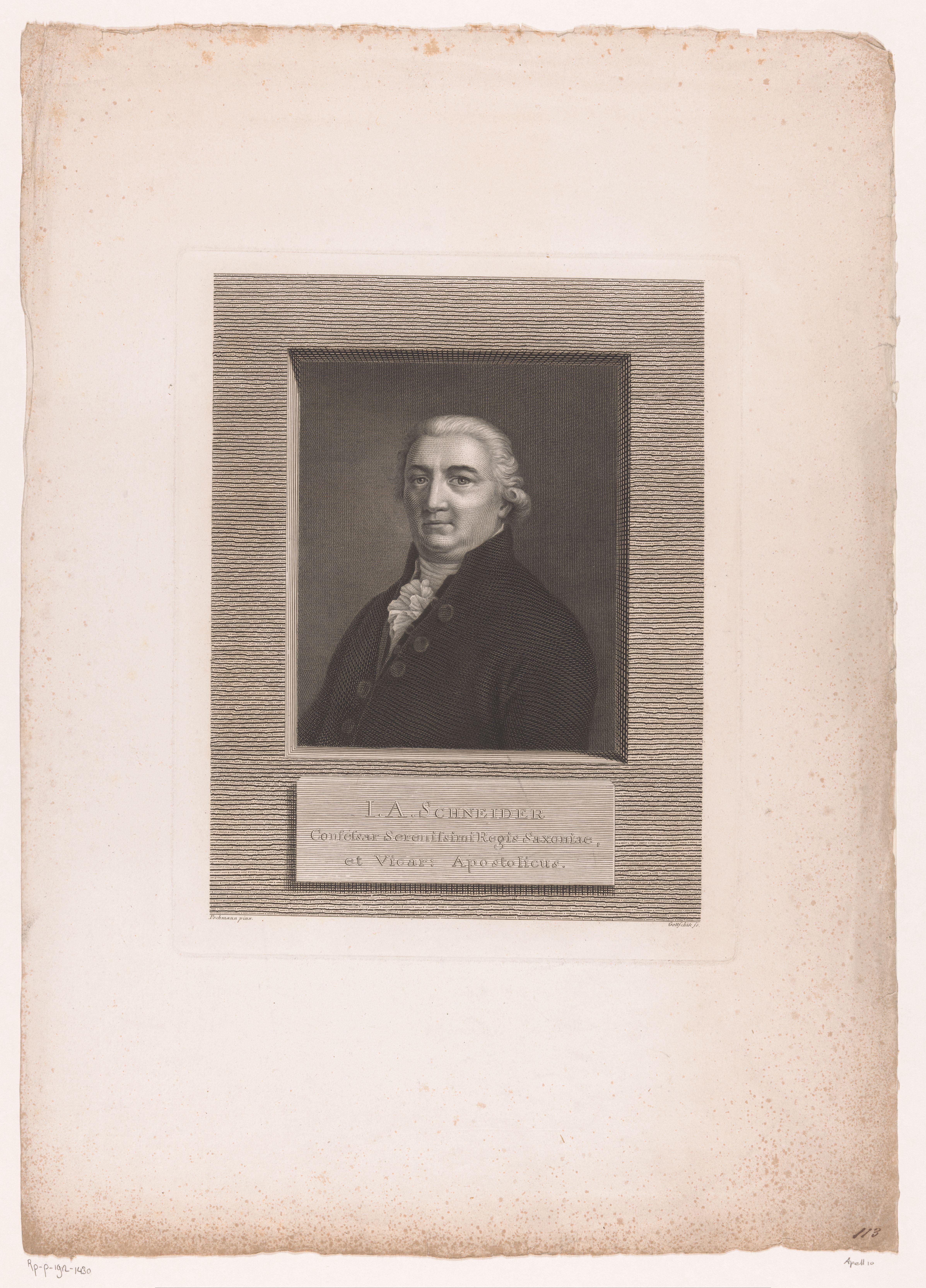 Portret van Johann Aloys Schneider