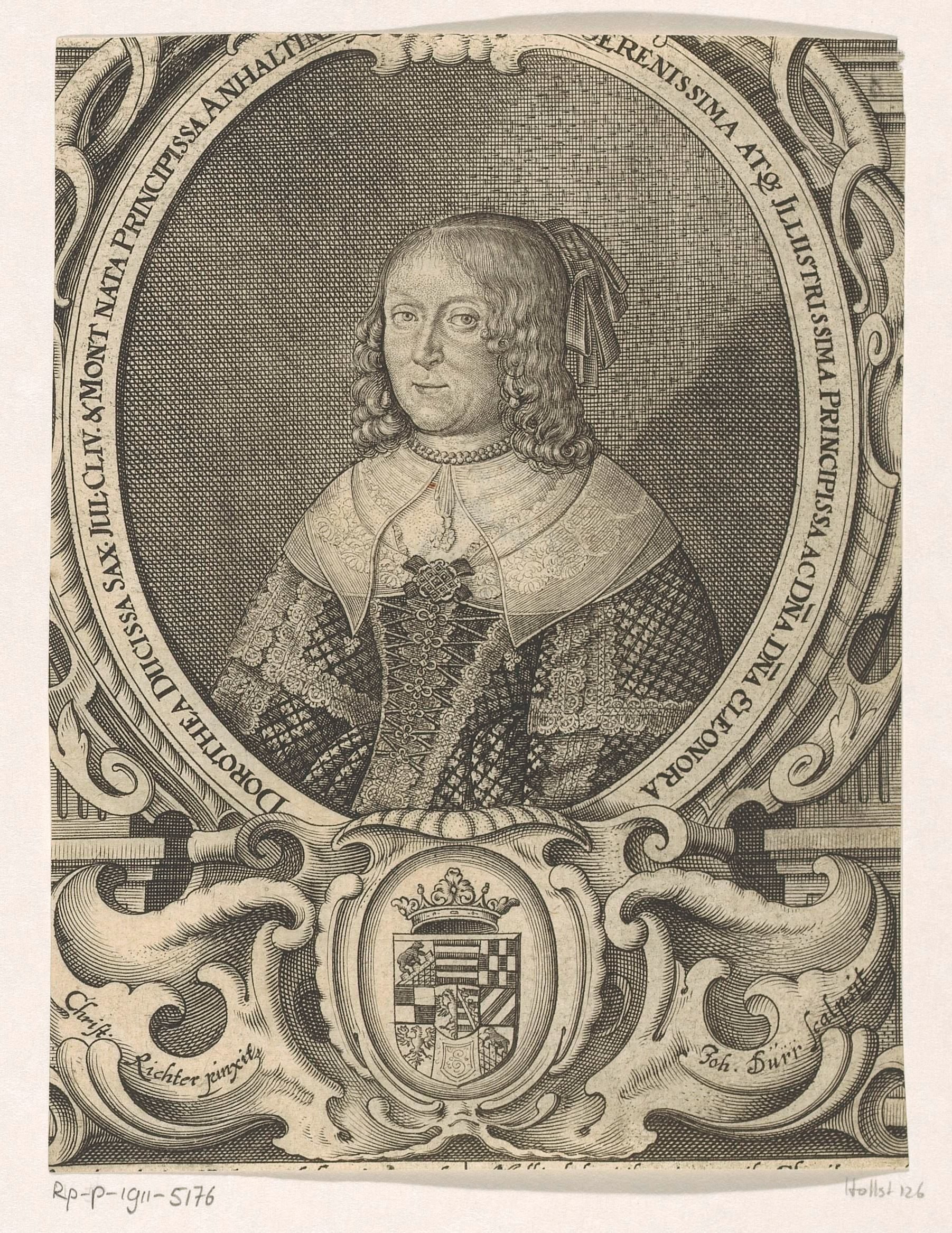 Portret van Eleonore Dorothea van Saksen-Weimar