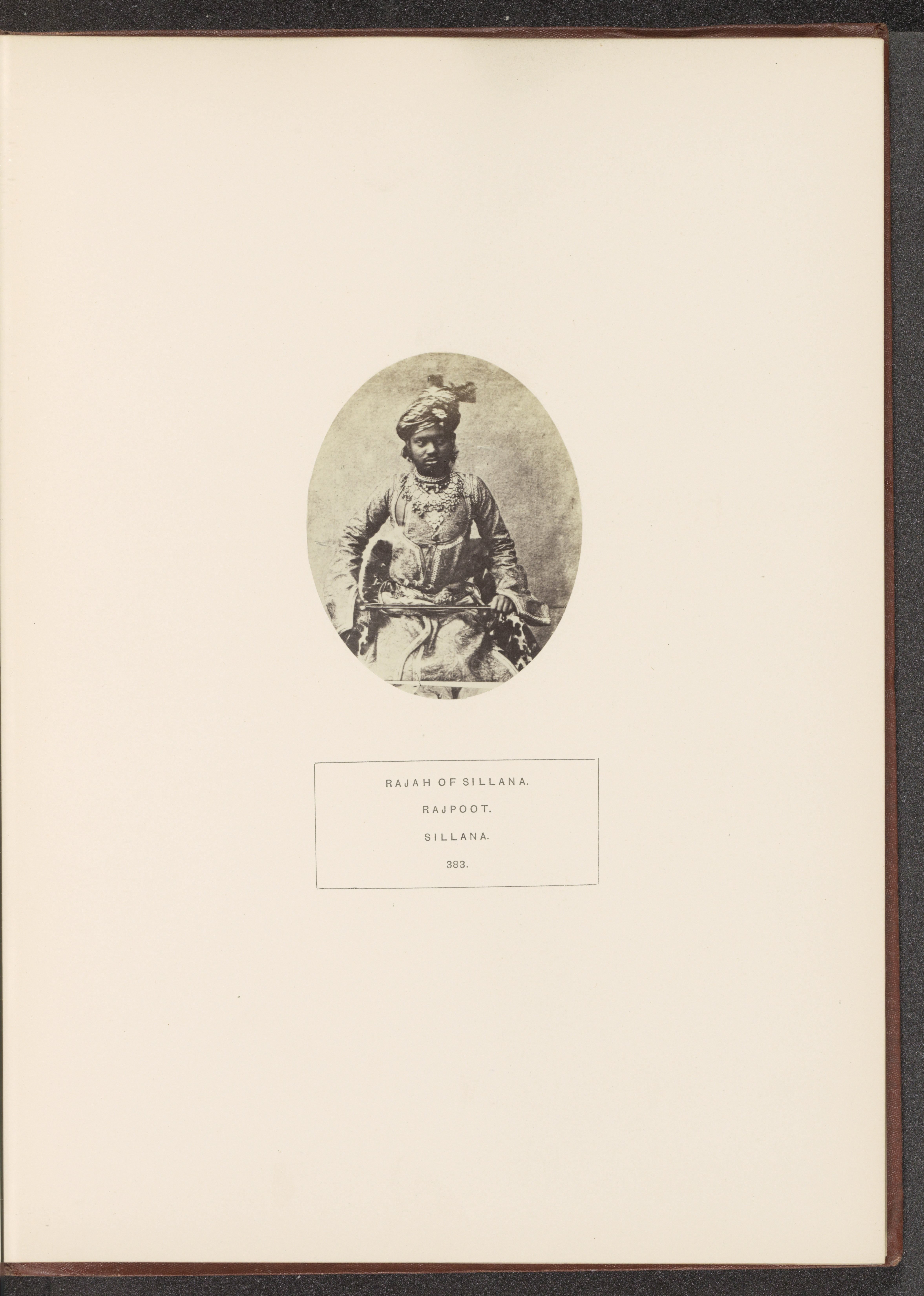 Portrait of Dudai Singh, the Raja of Sailana, Madhya Pradesh, India
