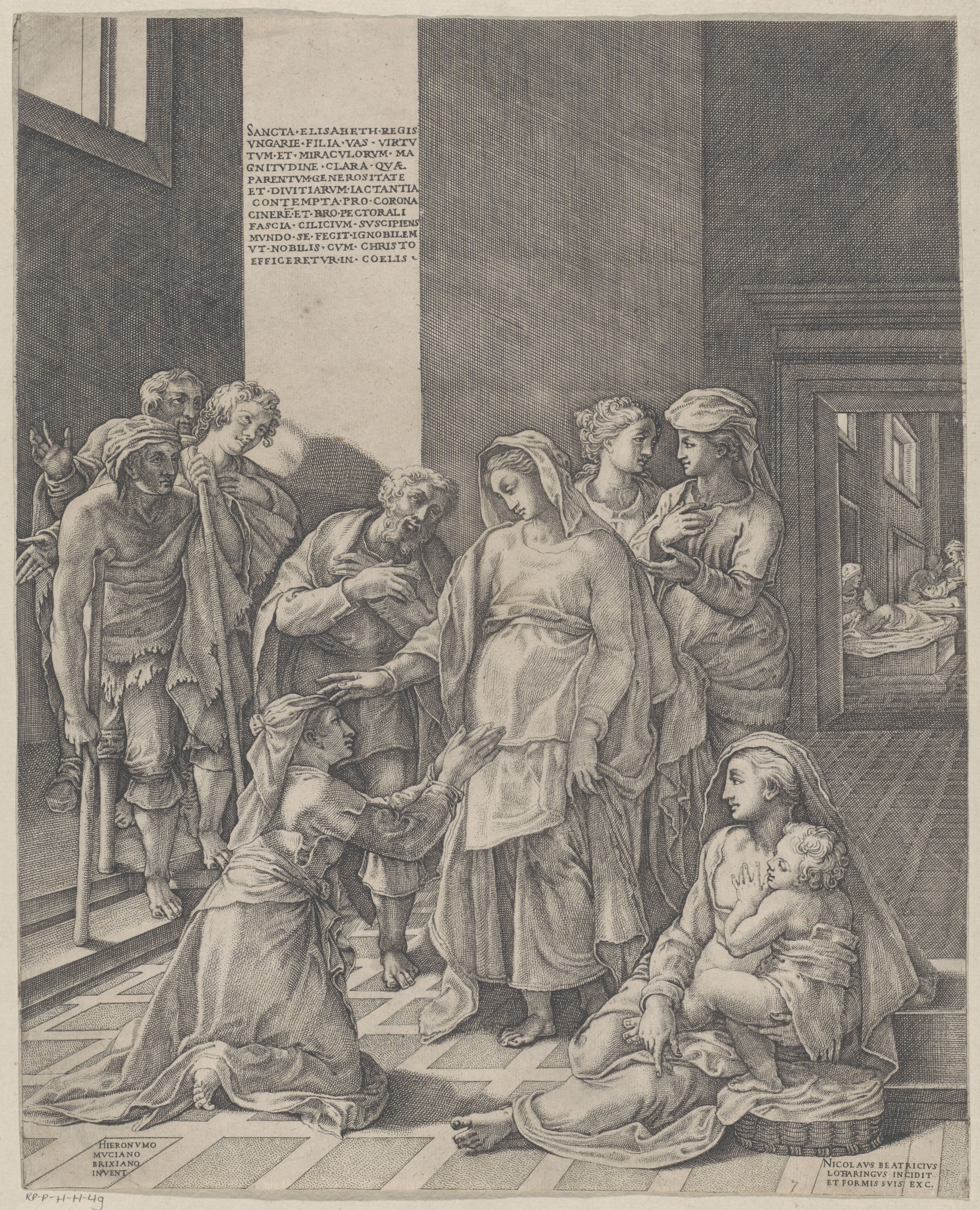 De heilige Elisabeth van Hongarije bezoekt de zieken
