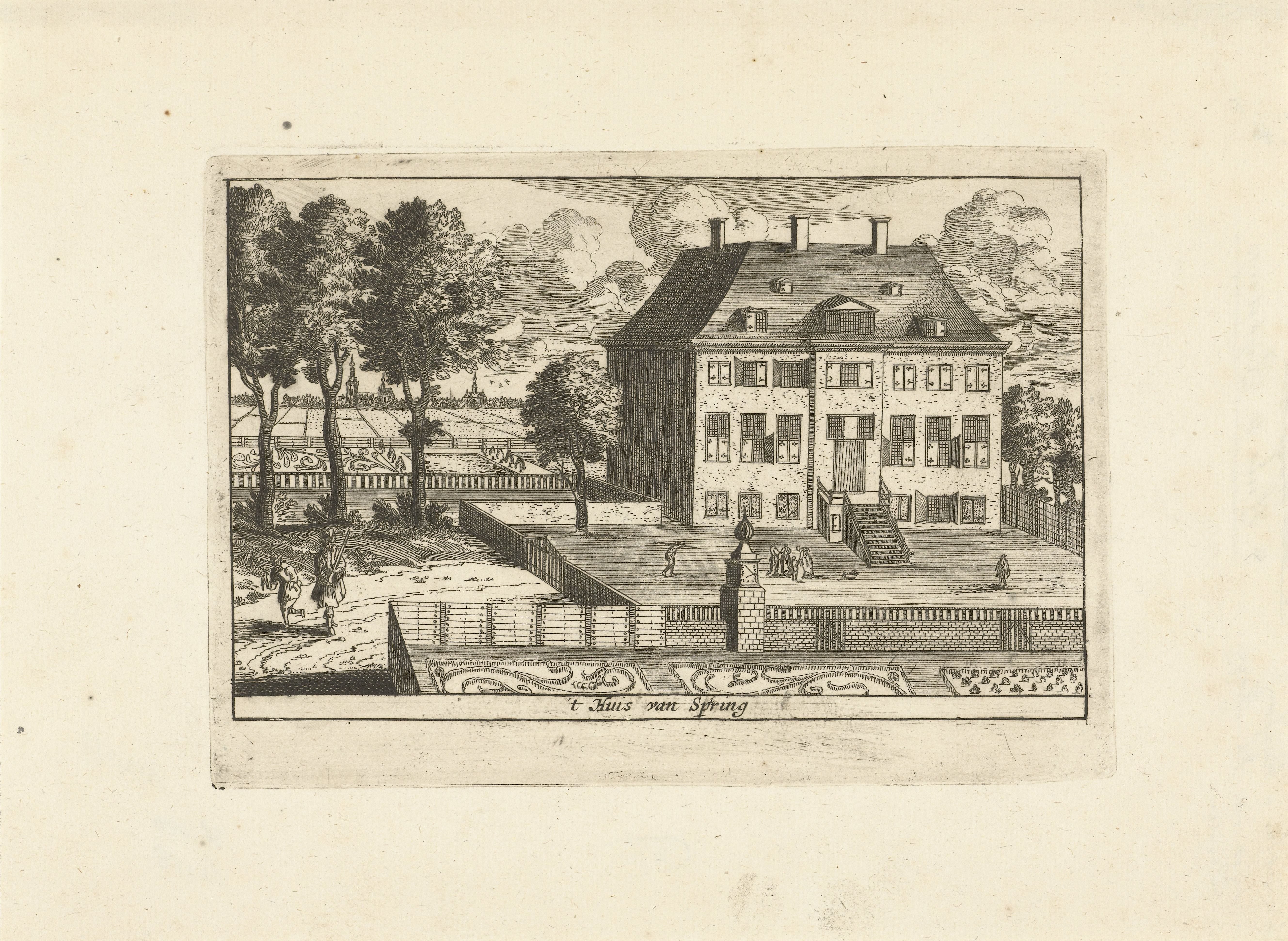 Landhuis met valkenier