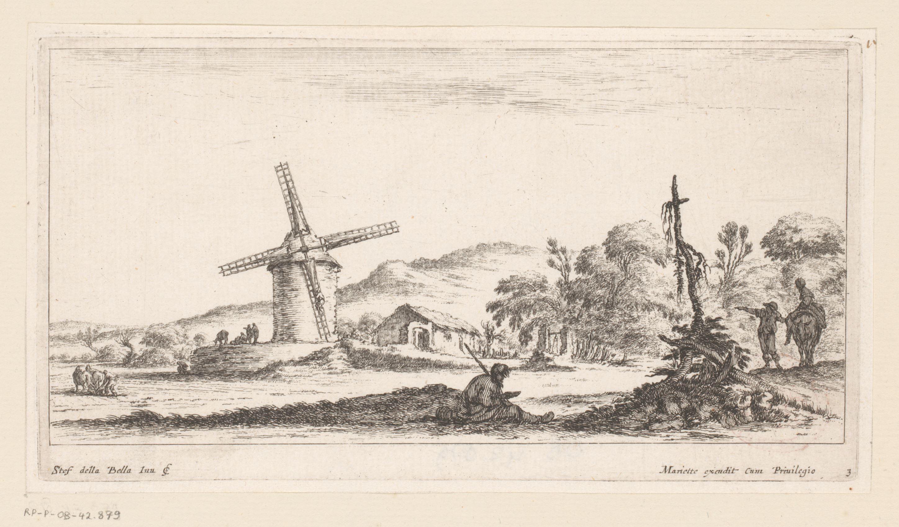 Landschap met molen