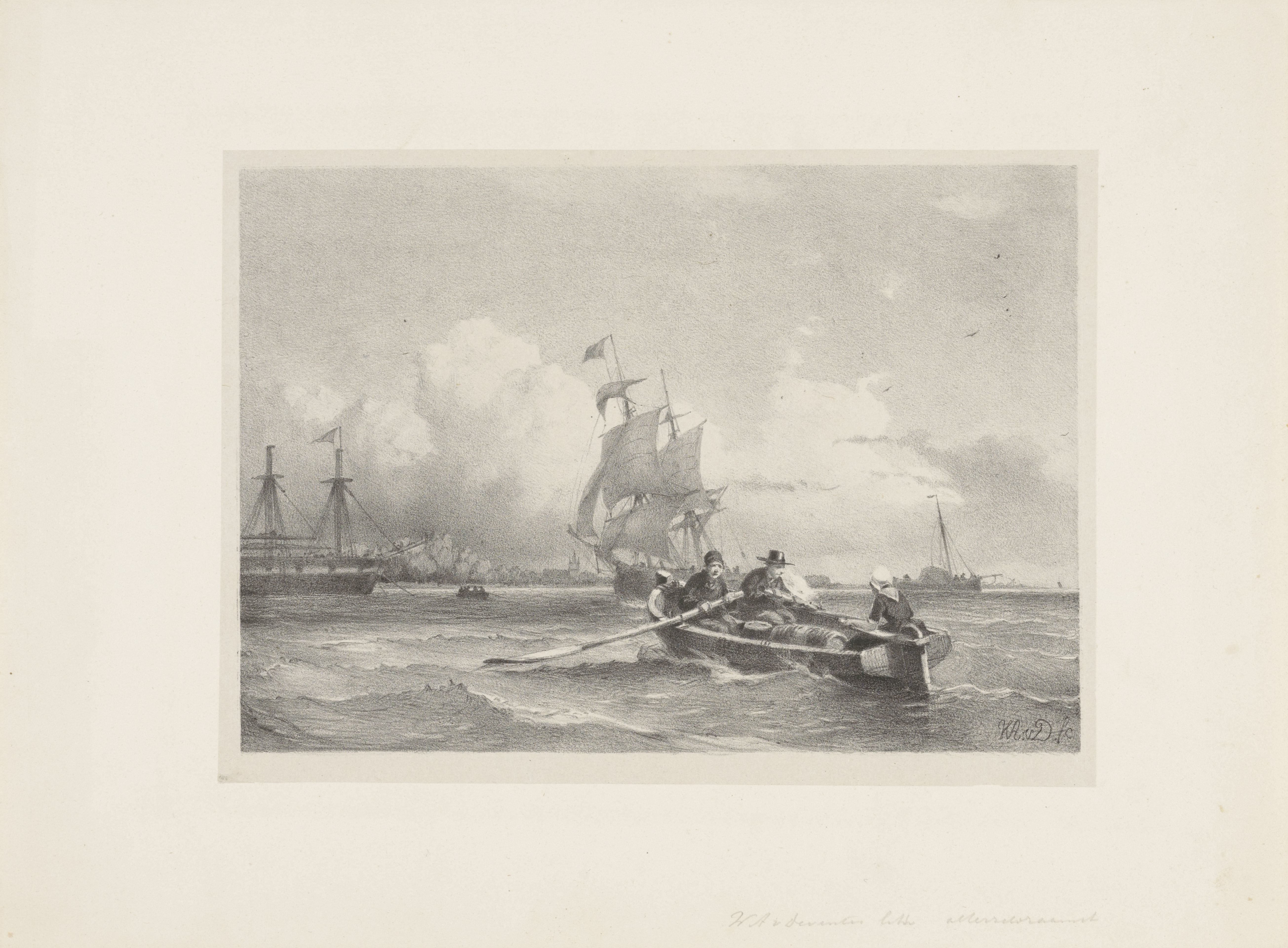Roeiboot op zee