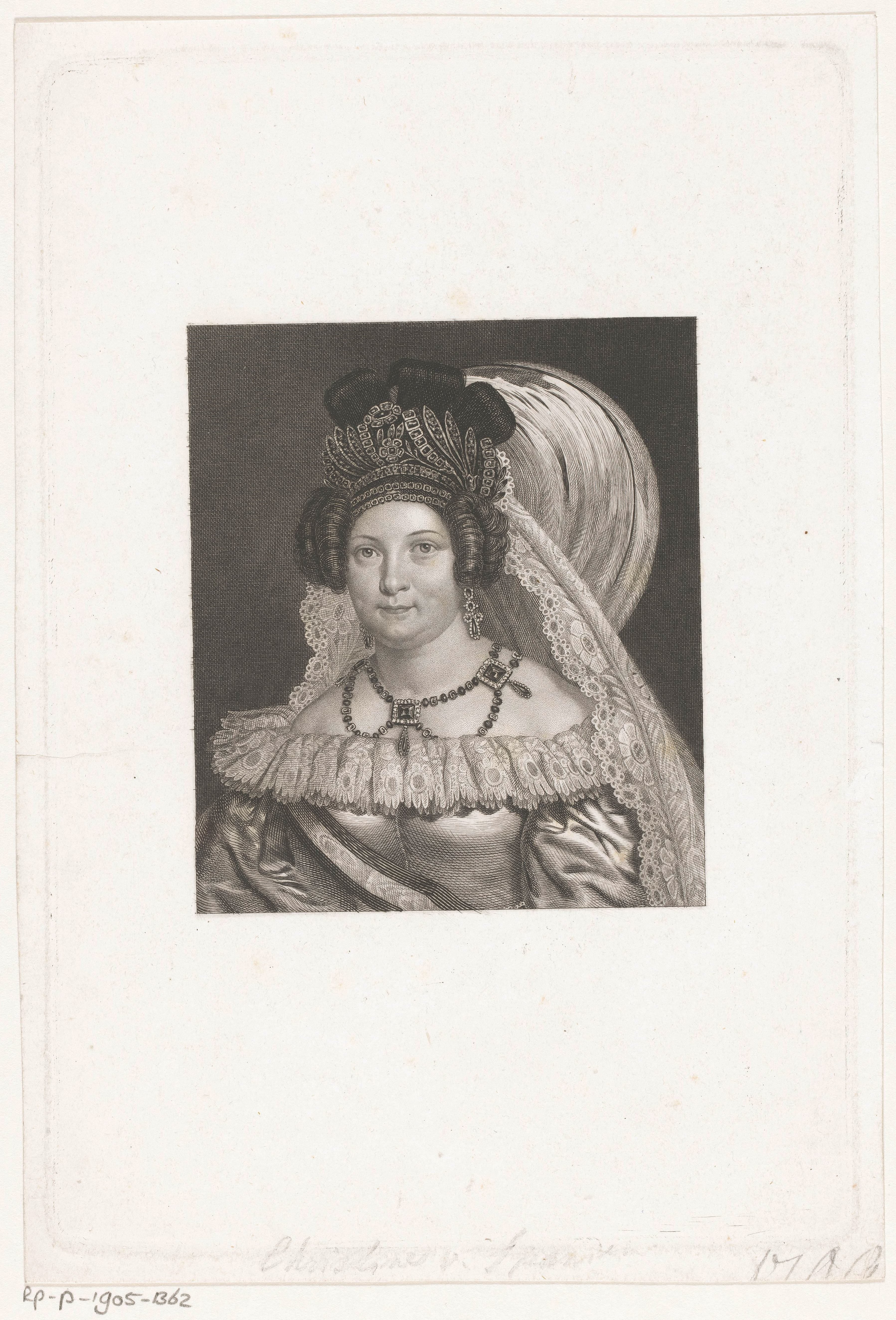 Portret van Maria Christina van Bourbon-Sicilië