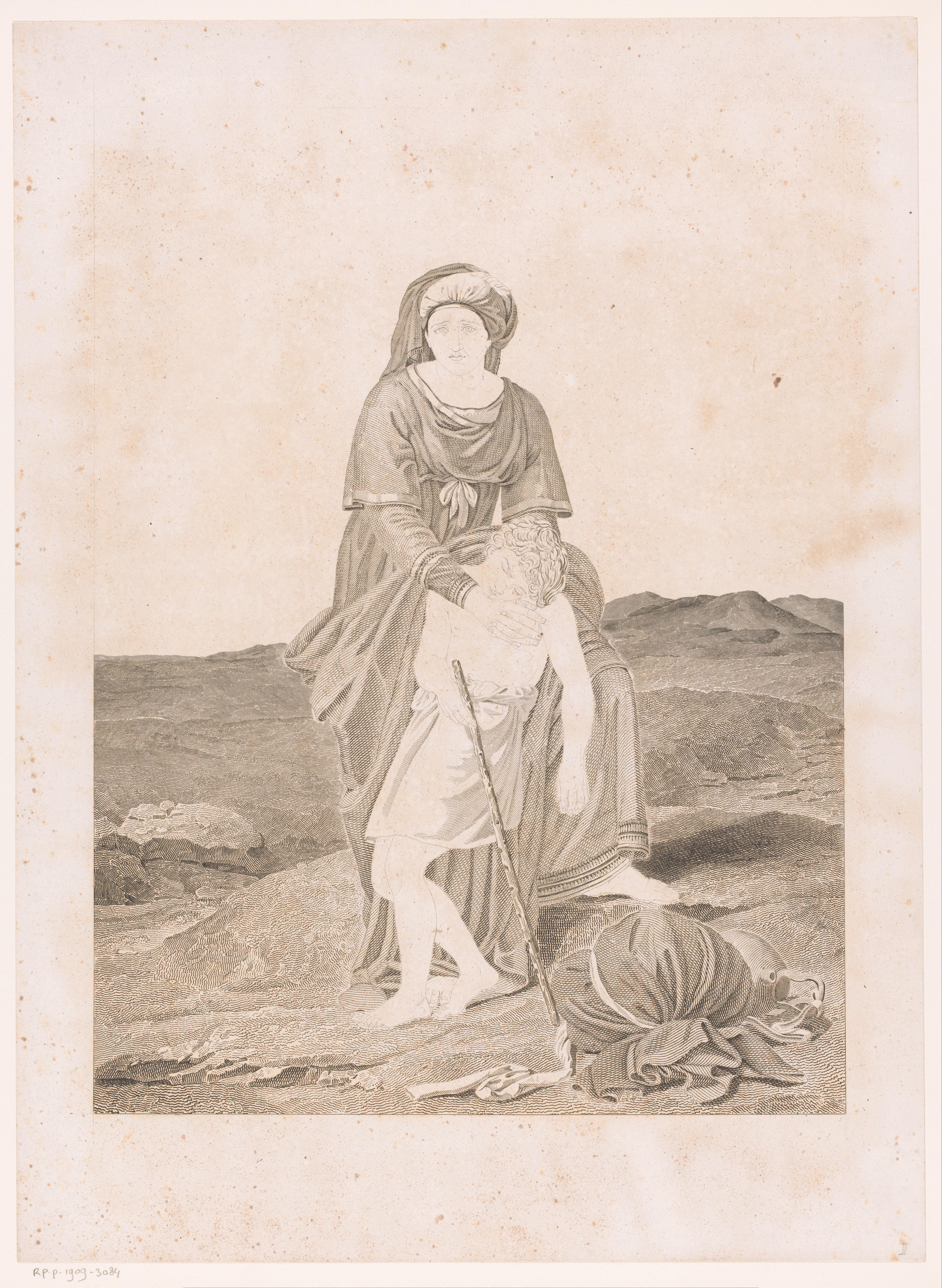 Hagar en Ishmael in de woestijn