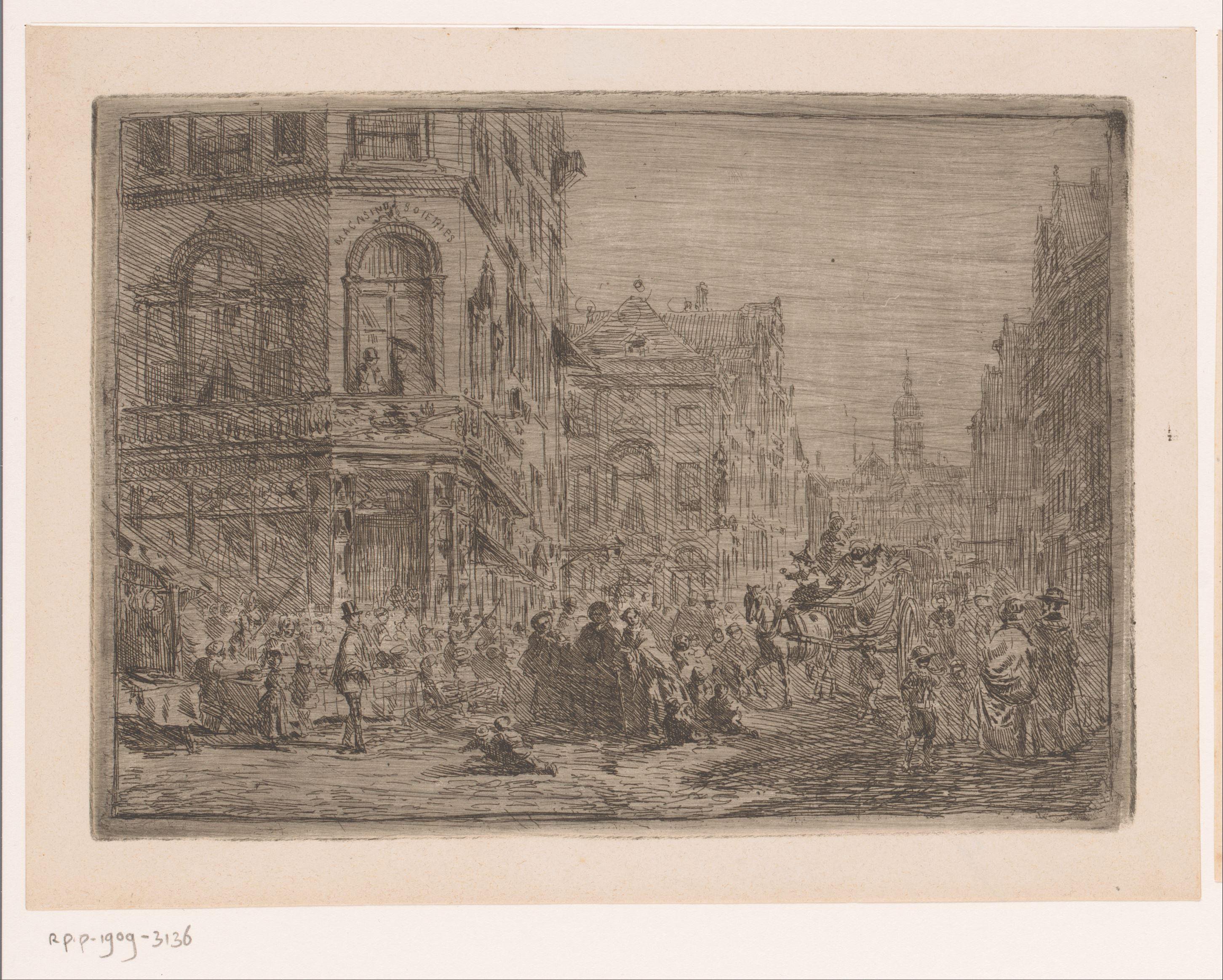 Carnavalsoptocht door de stad