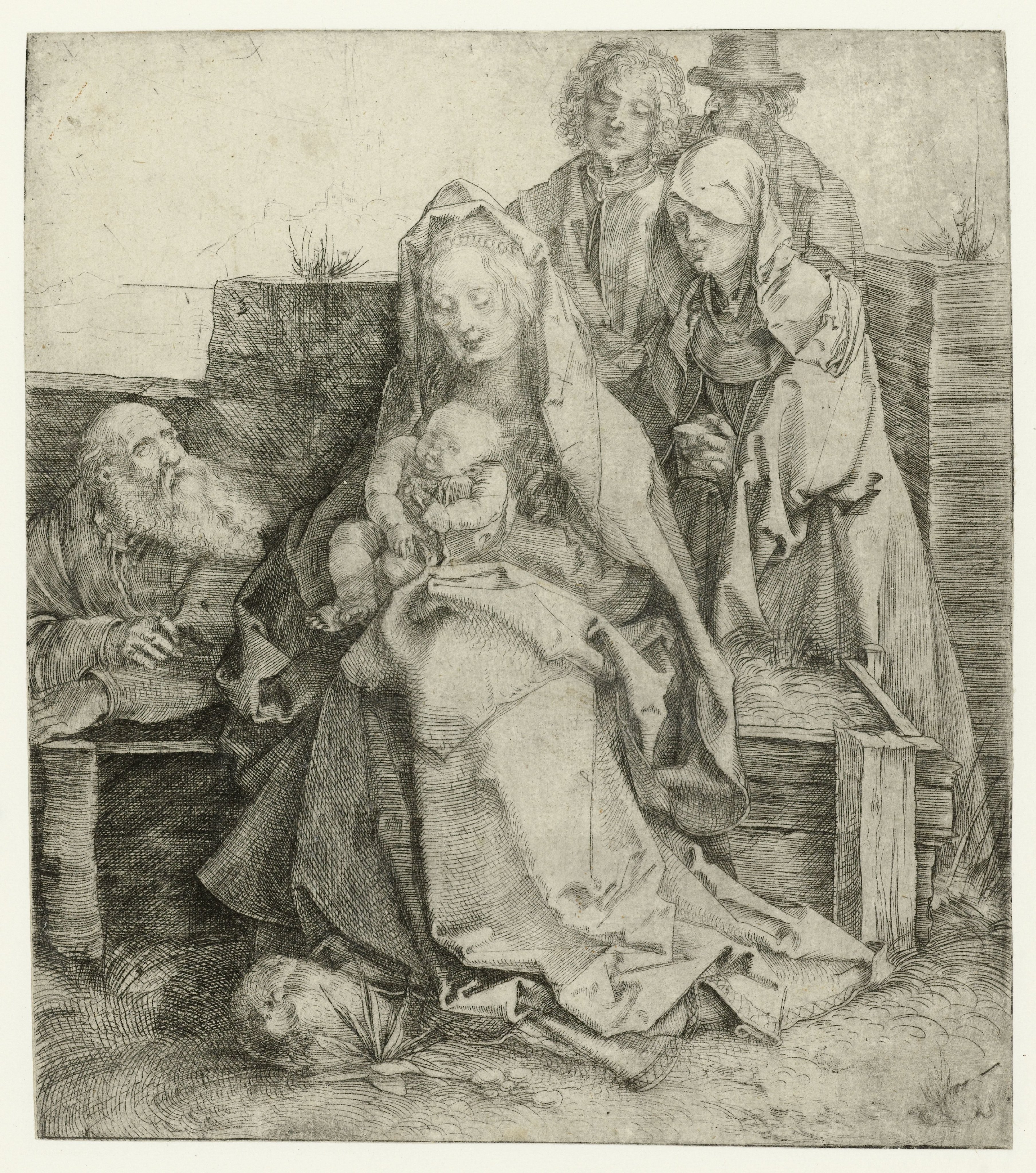 De Heilige Familie met Johannes de Evangelist, Maria Magdalena en Nicodemus