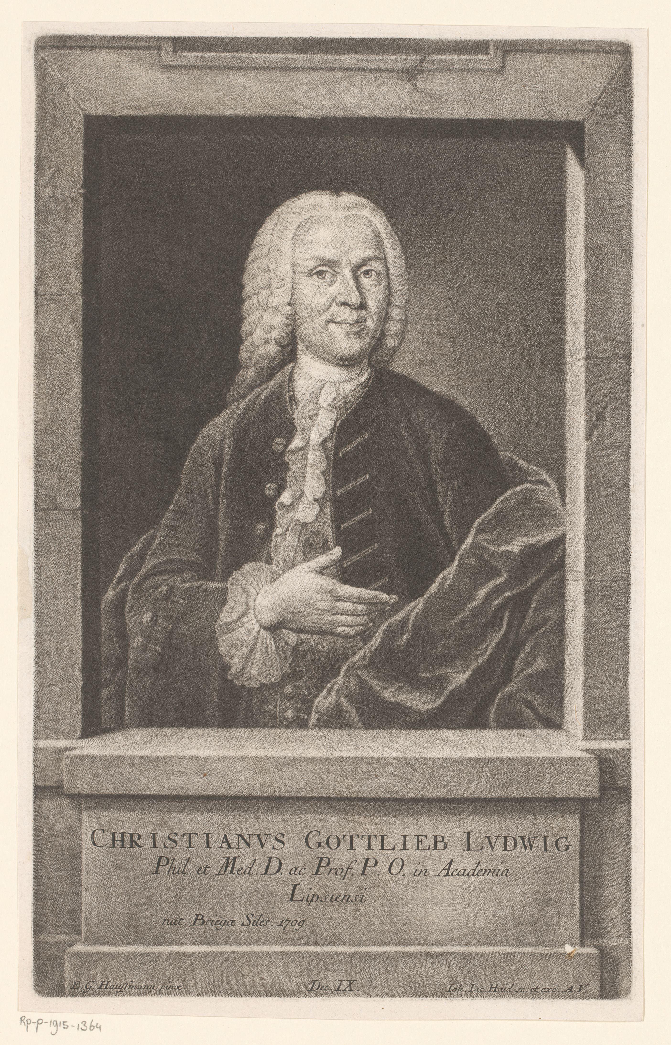 Portret van Christian Gottlieb Ludwig