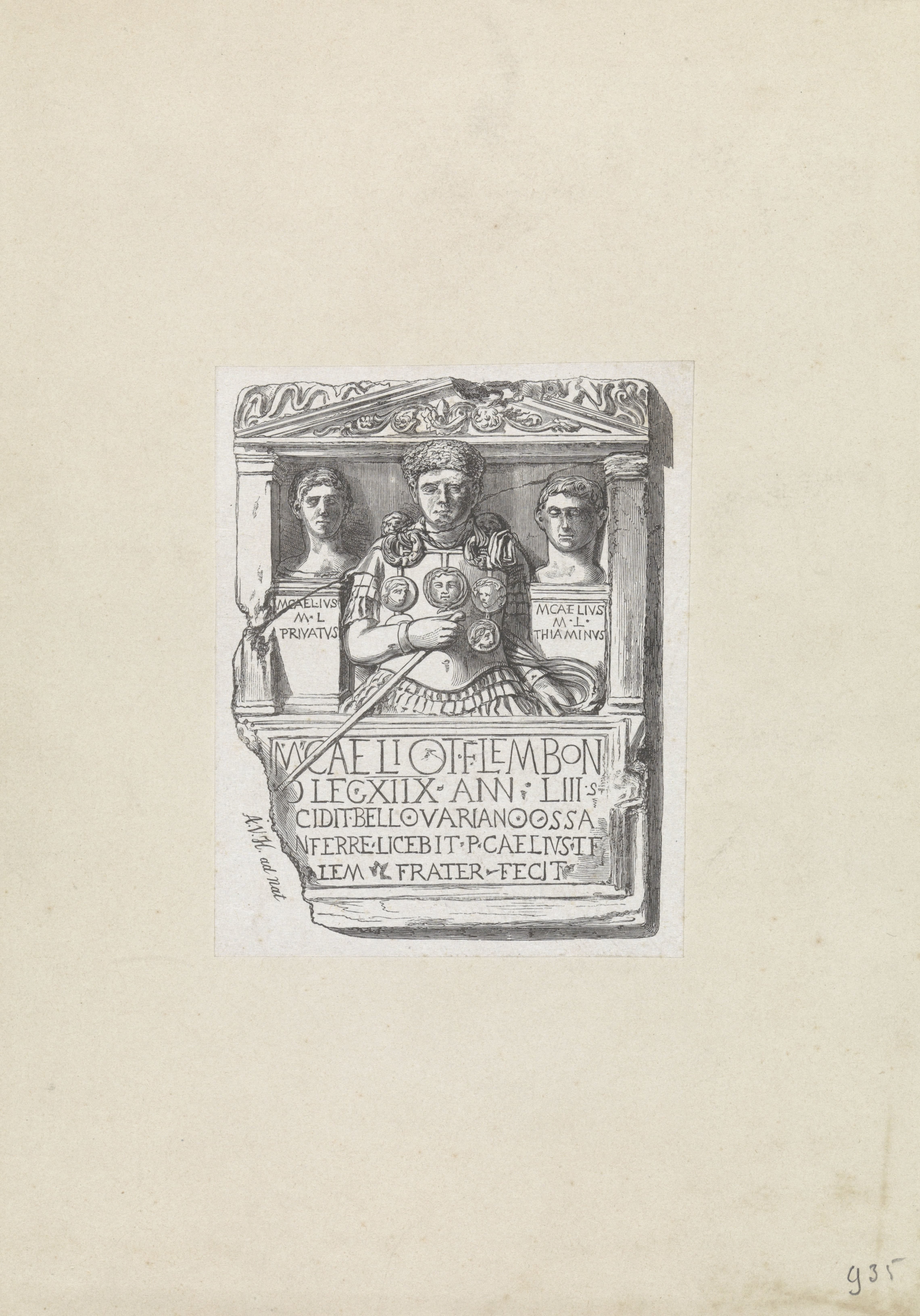 Stèle met Romeins borstbeeld