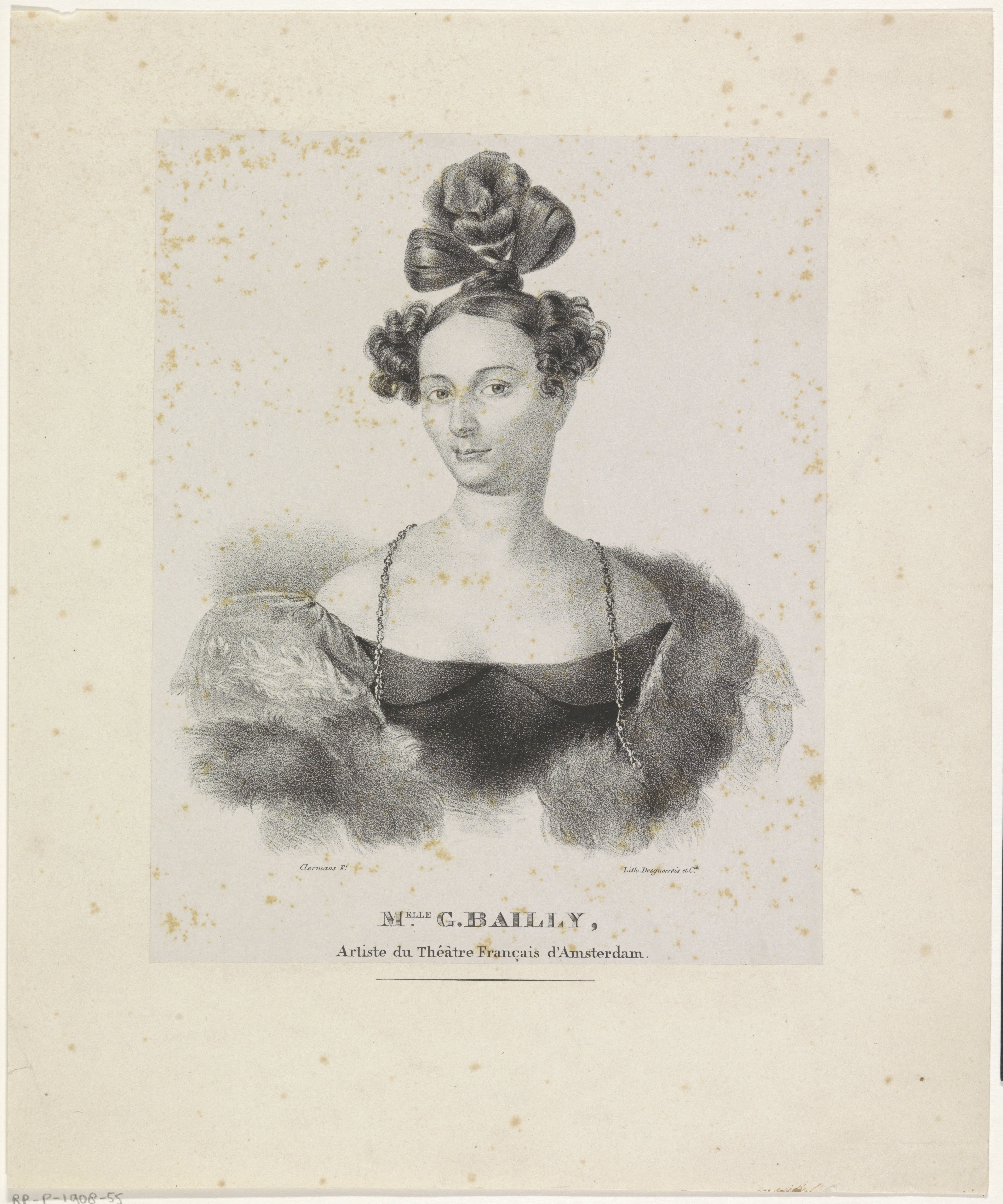 Portret van actrice G. Bailly