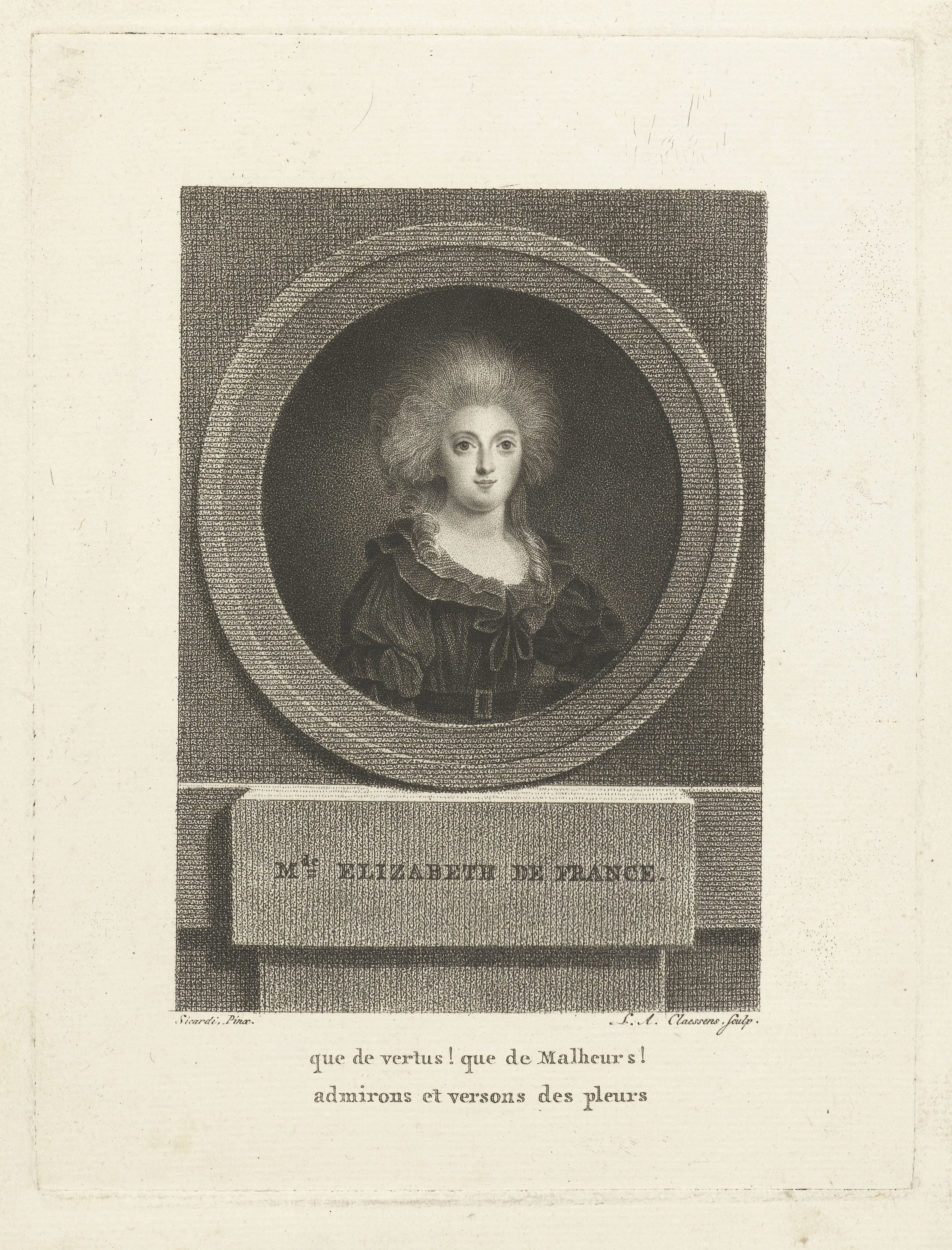 Portret van Élisabeth Philippine Marie Hélène de France