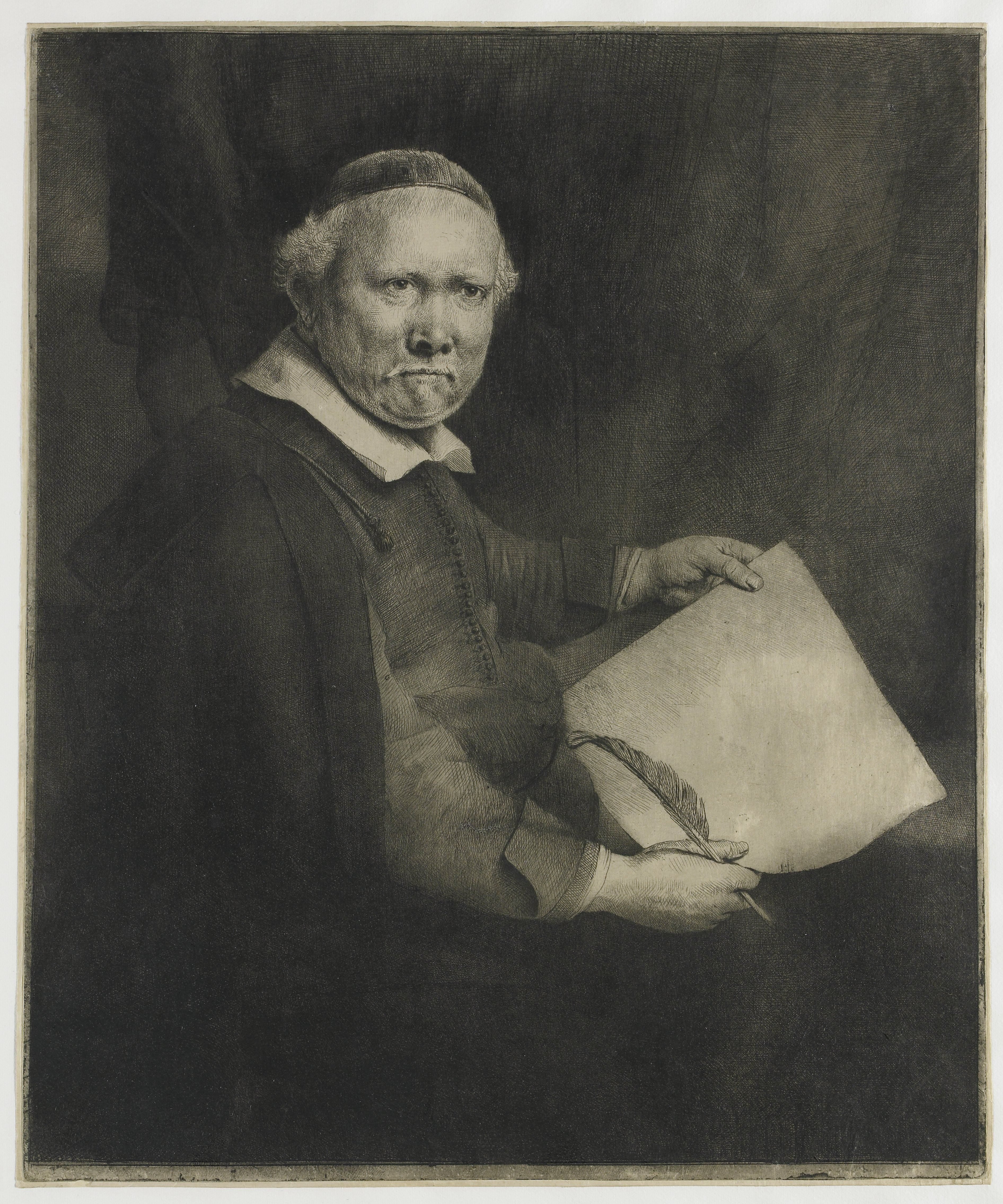 Lieven Willemsz. van Coppenol, writing master: the larger plate