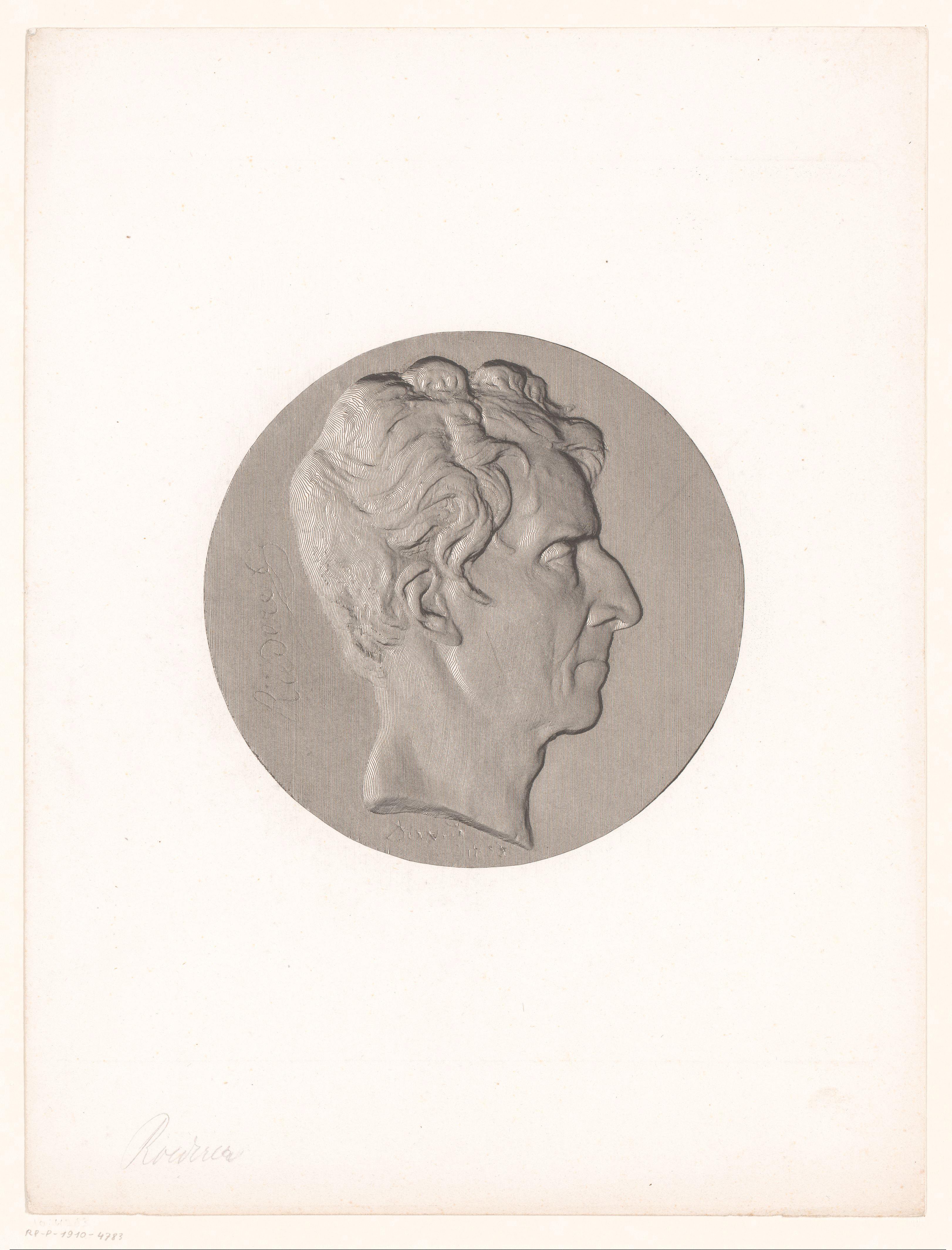 Medaille met portret van Riederes
