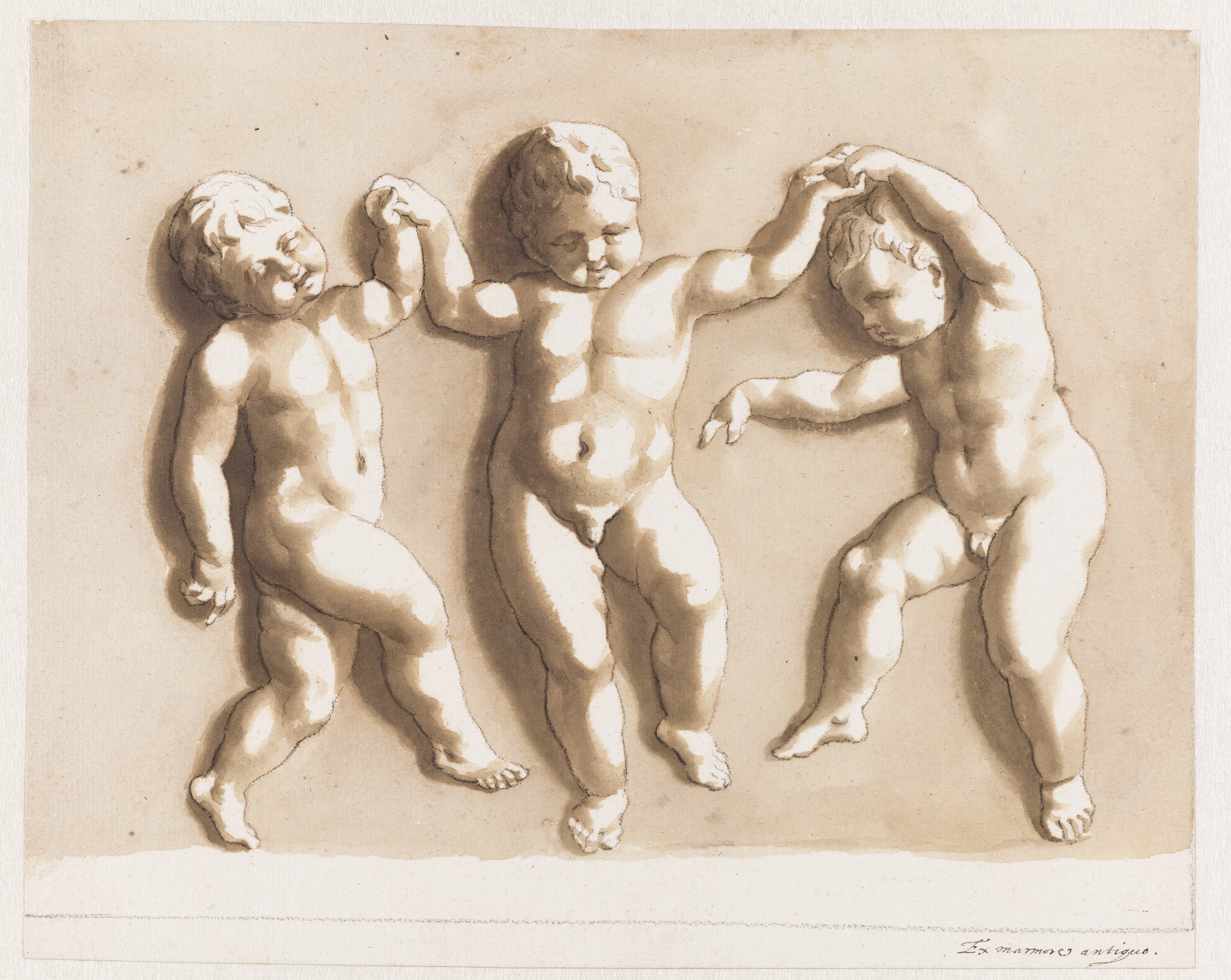 Drie dansende kinderen