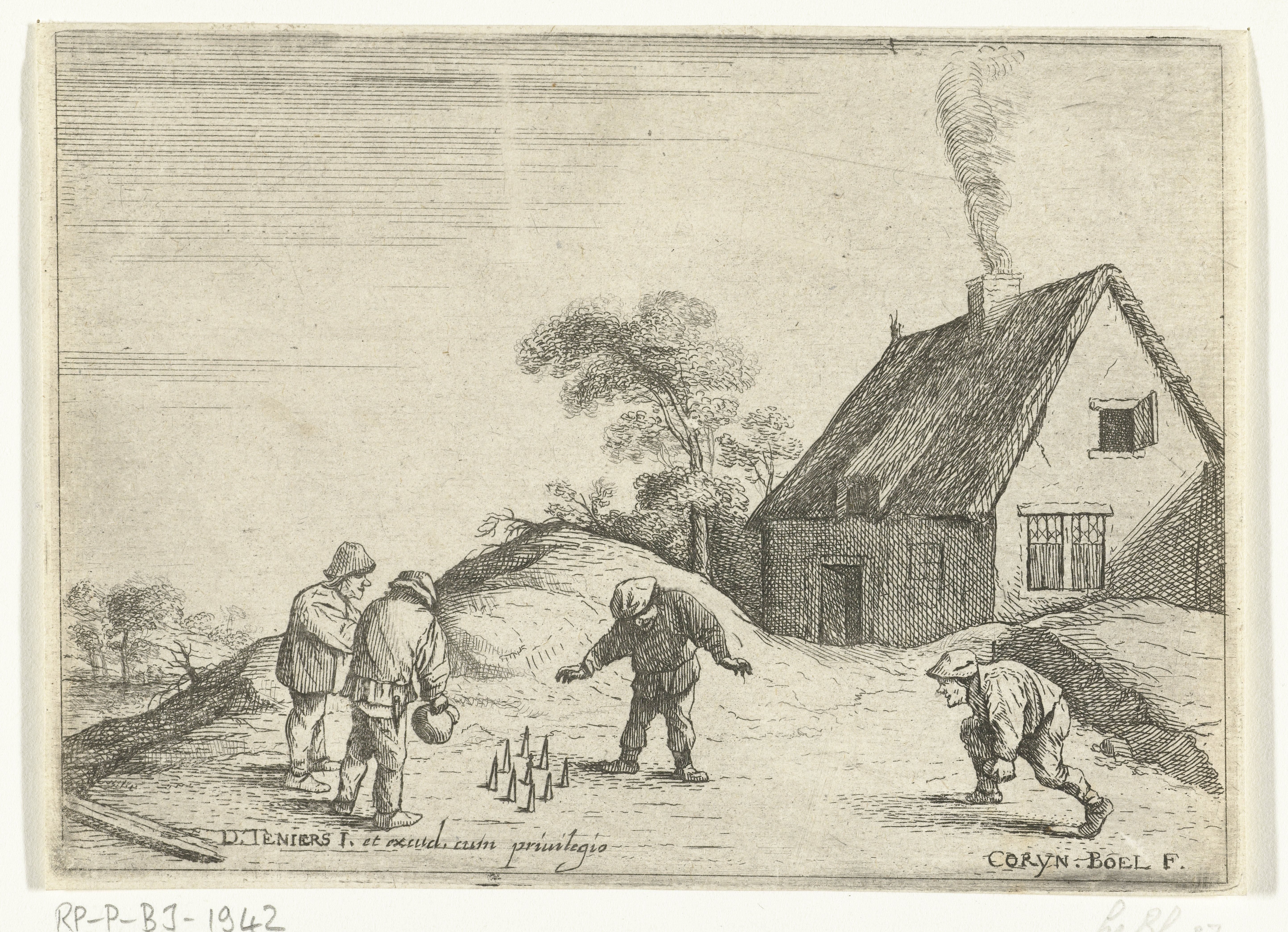 Boeren bij het kegelen
