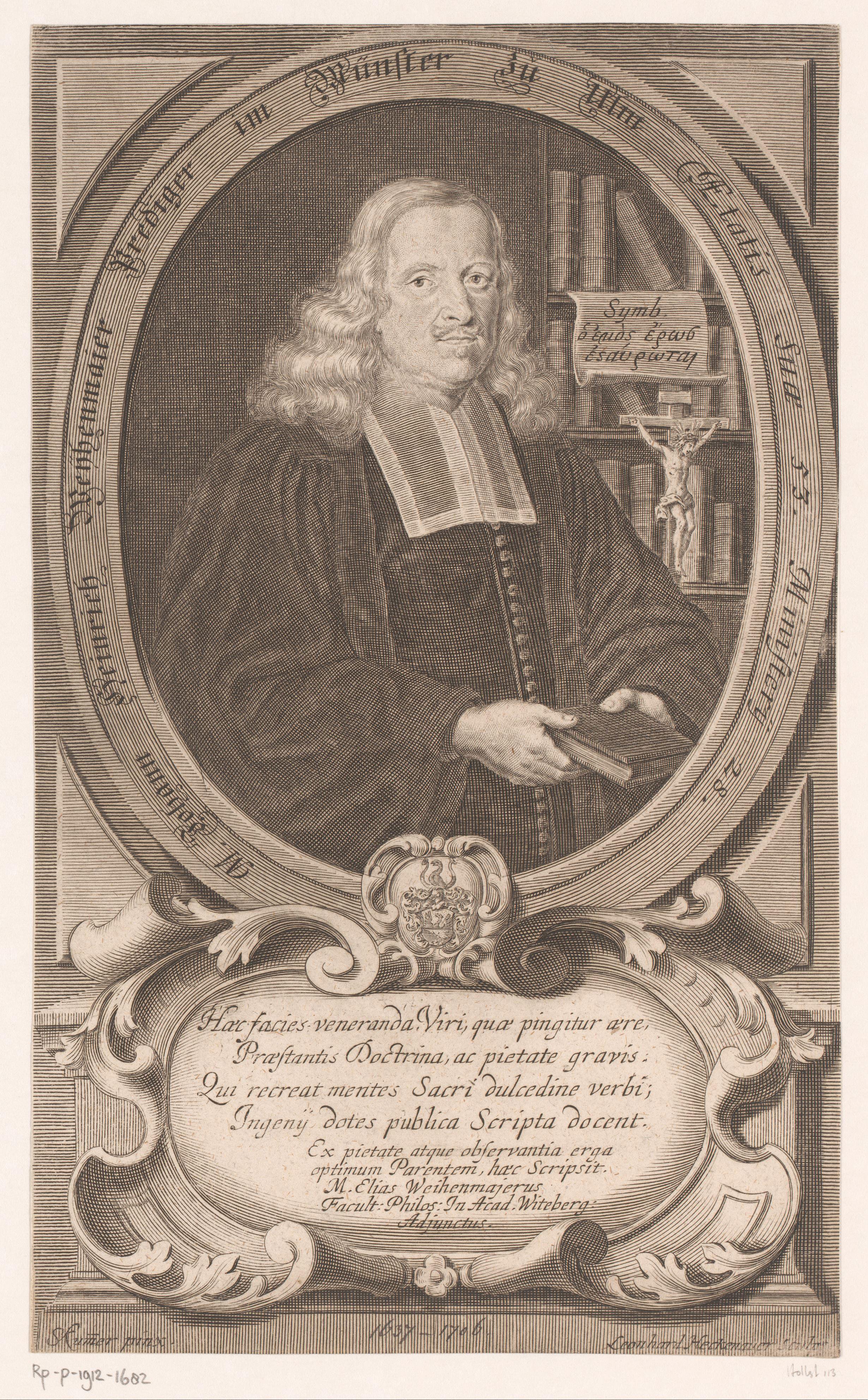 Portret van Johann Heinrich Weyhenmayer op 53-jarige leeftijd