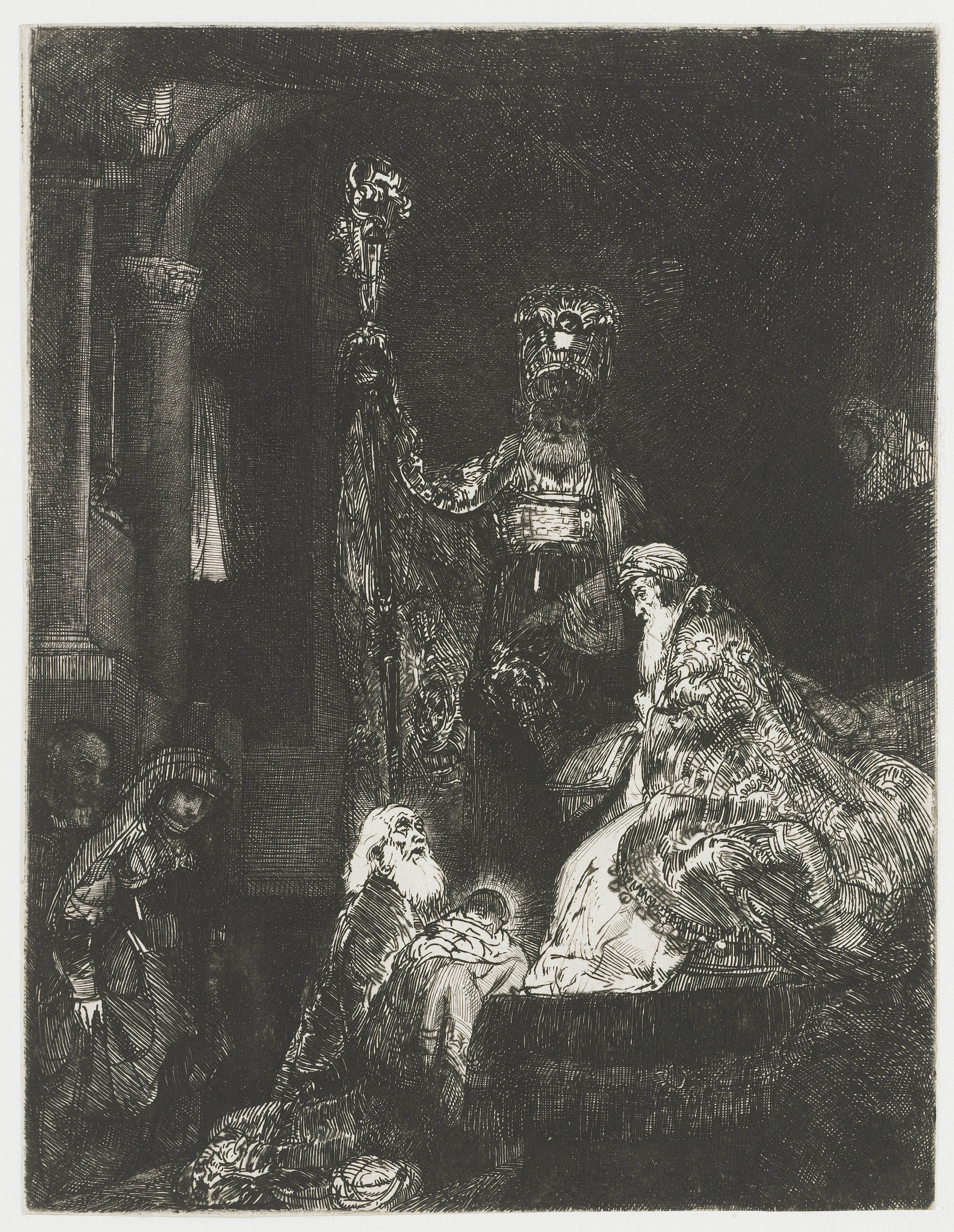 The presentation in the temple in the dark manner