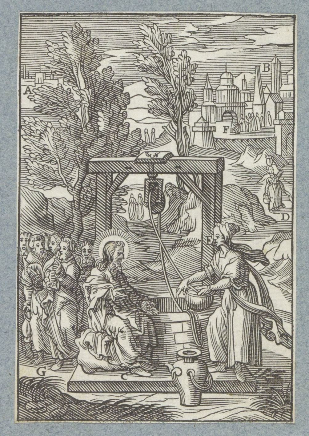 Christus en de Samaritaanse vrouw bij de put