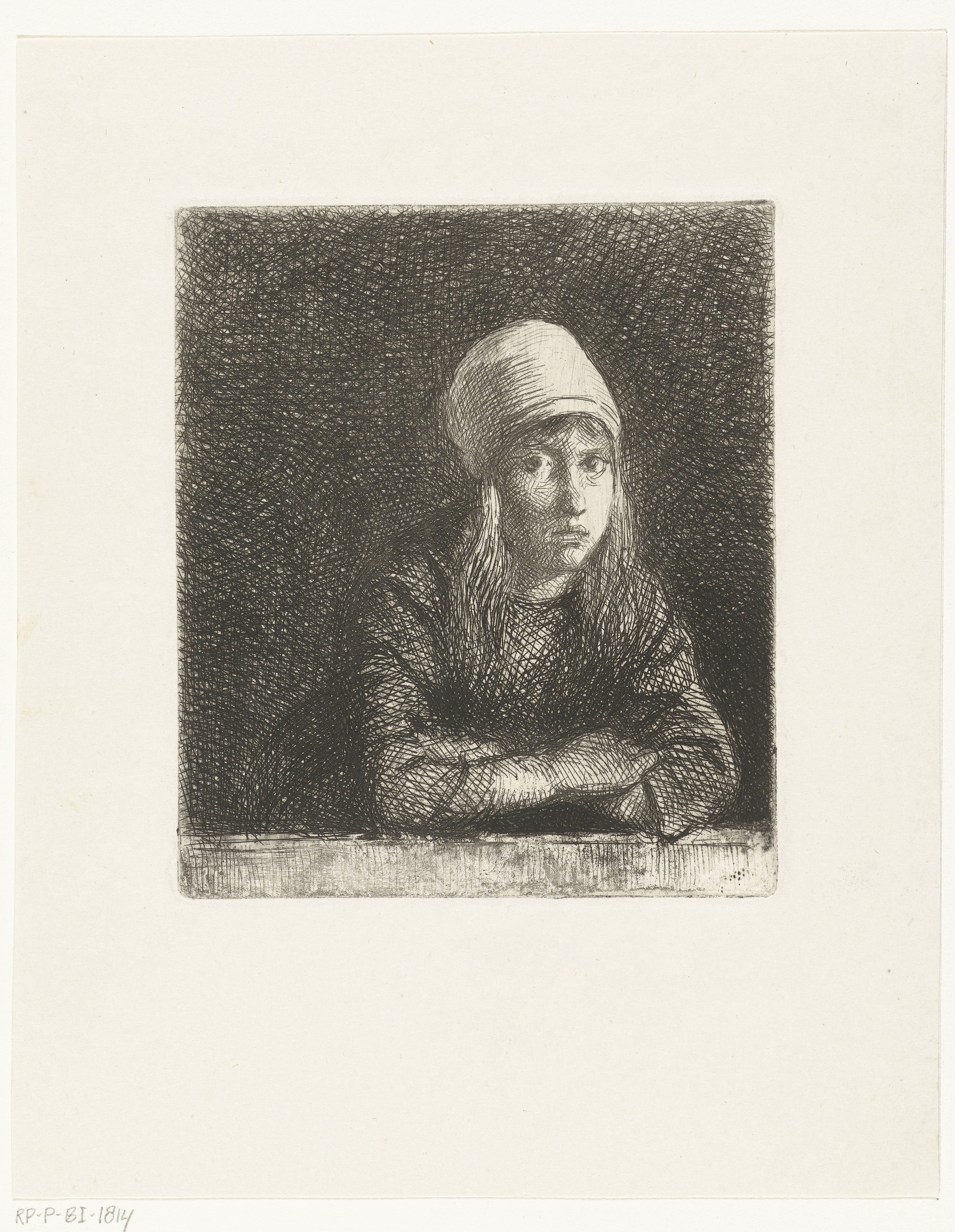 Meisje met hoofddoek, mogelijk in Marker klederdracht