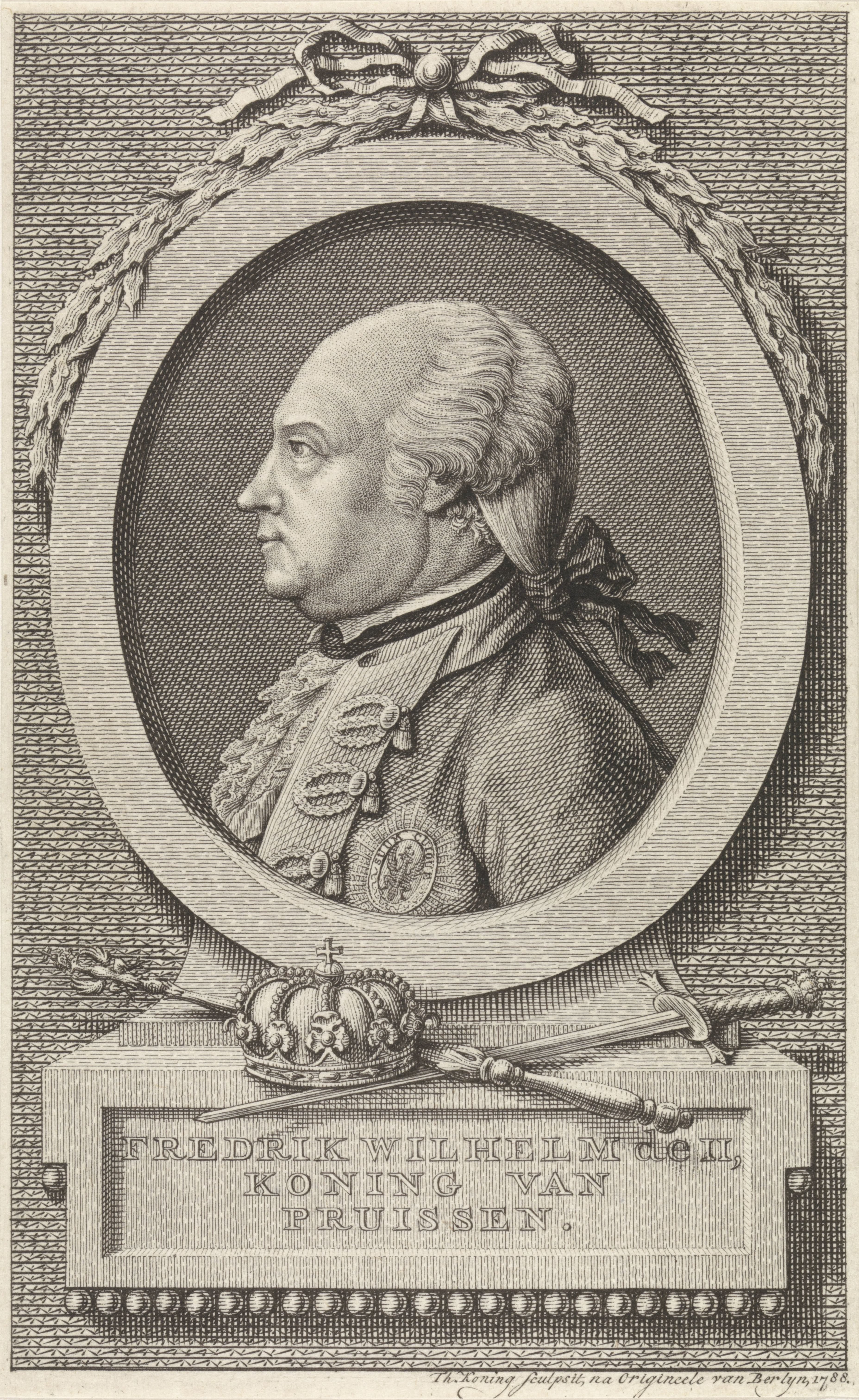 Portret van Frederik Willem II, koning van Pruisen